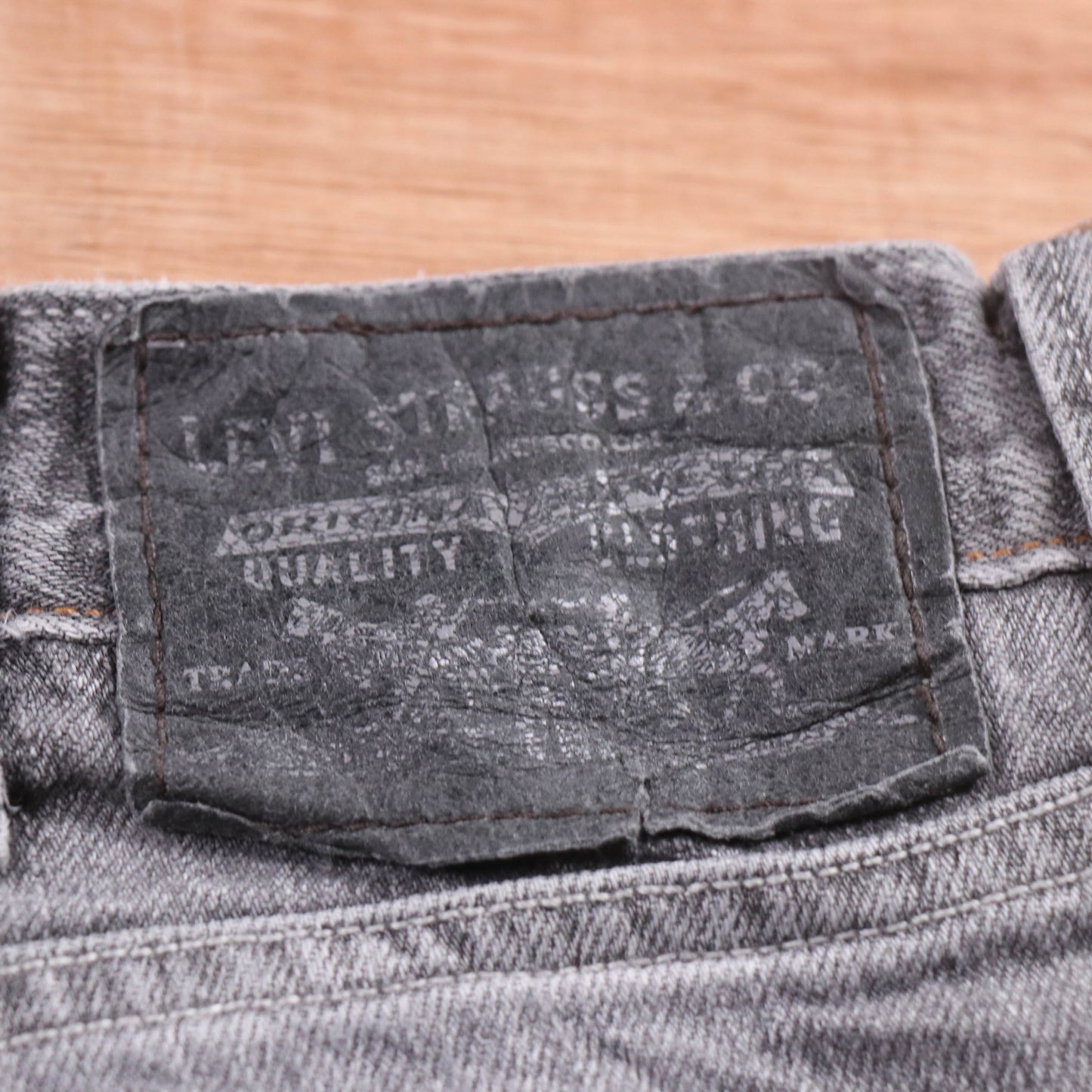 Levi's 505 Red Tab W38 L26 Straight Leg Regular Fit Grey Denim Jeans