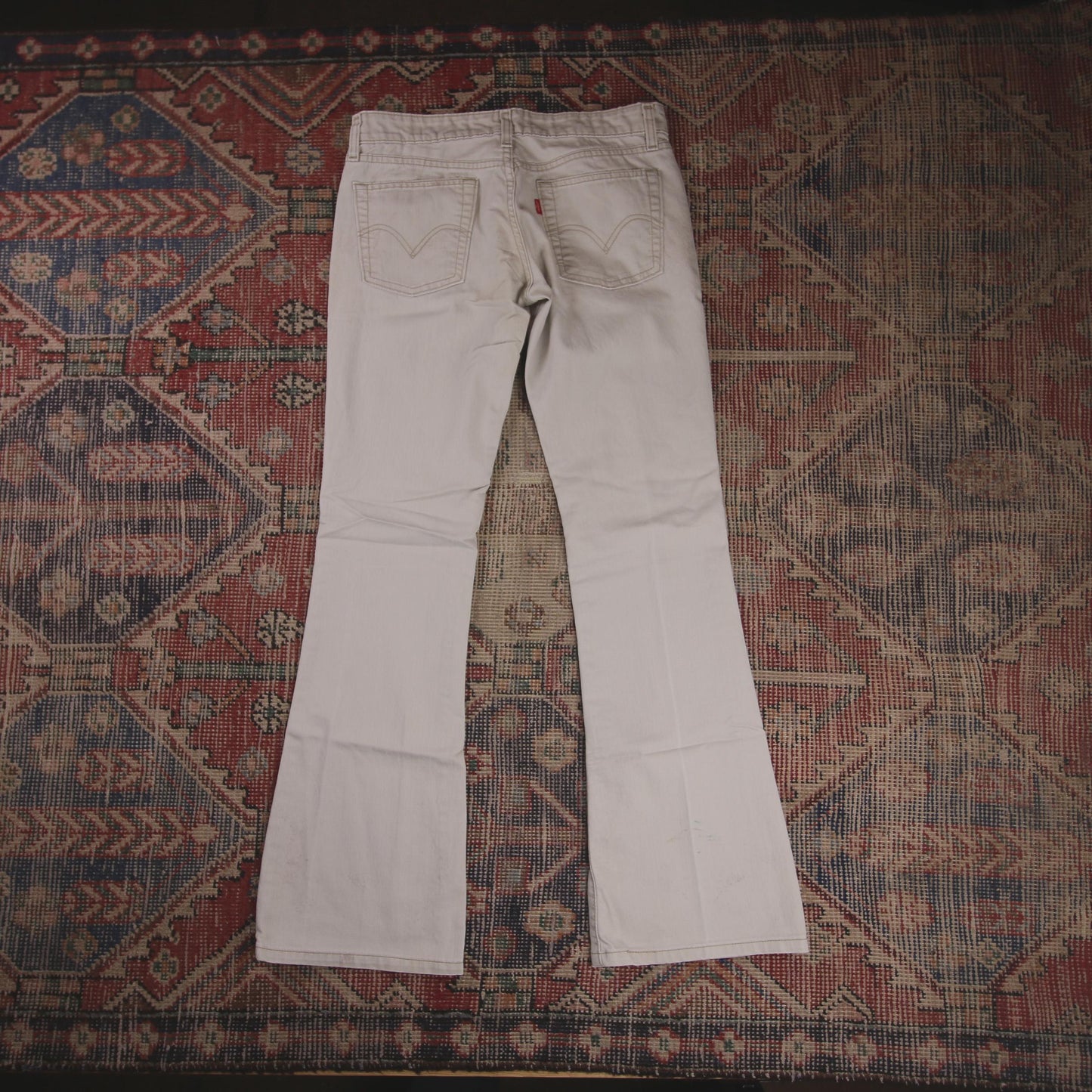 Levi's W28 L29 Flared White Denim Jeans