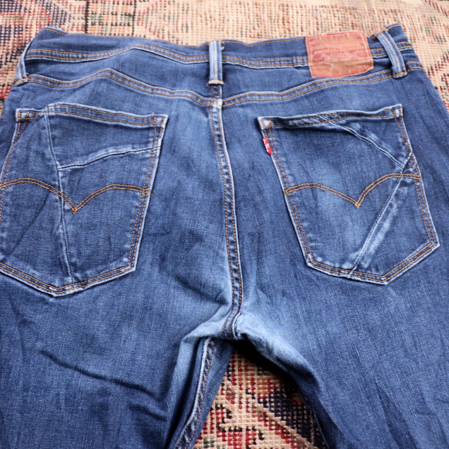 Levi's W34 L30 Straight Leg Slim Fit Blue Denim Jeans