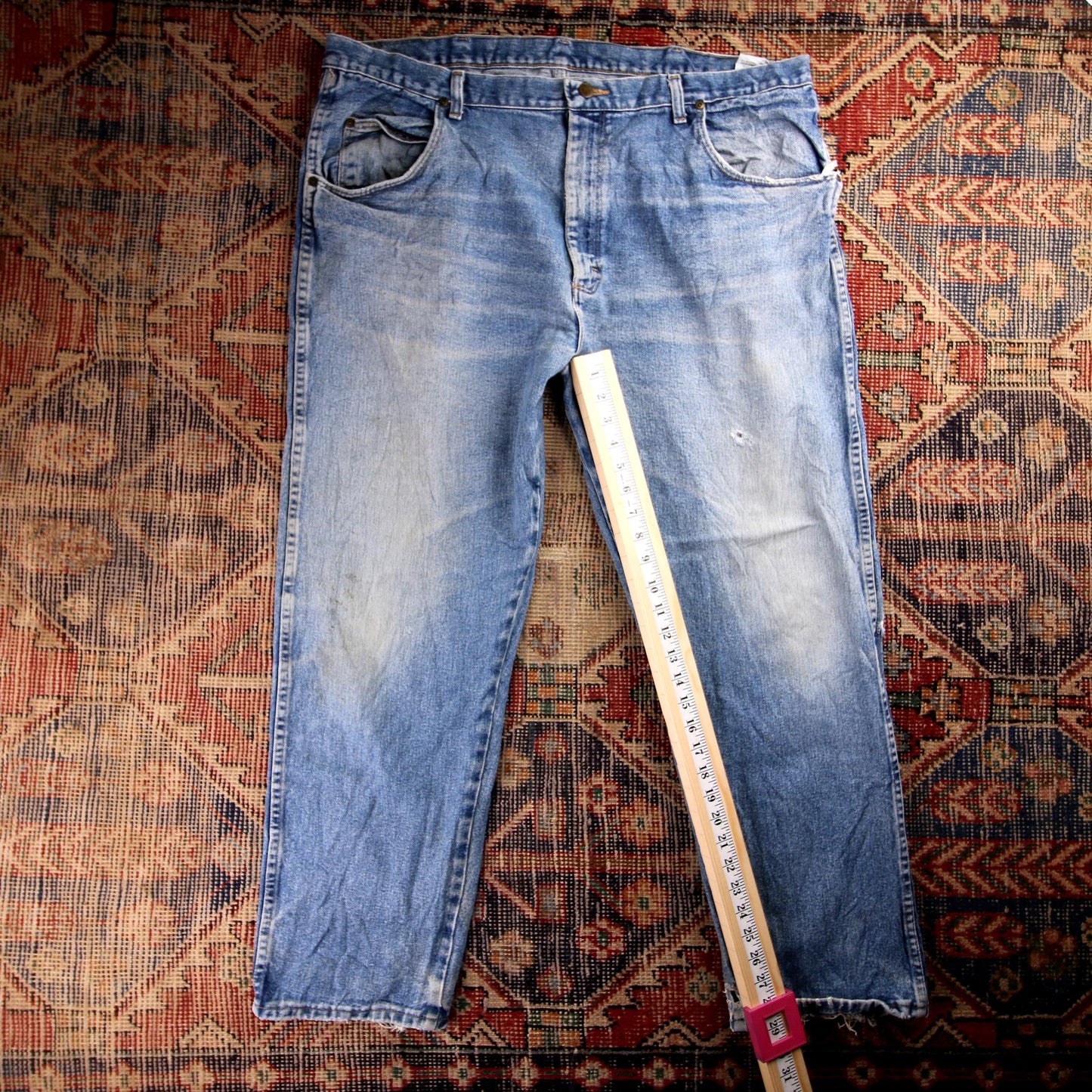 Wrangler W42 L29 Relaxed/Baggy Blue Denim Jeans