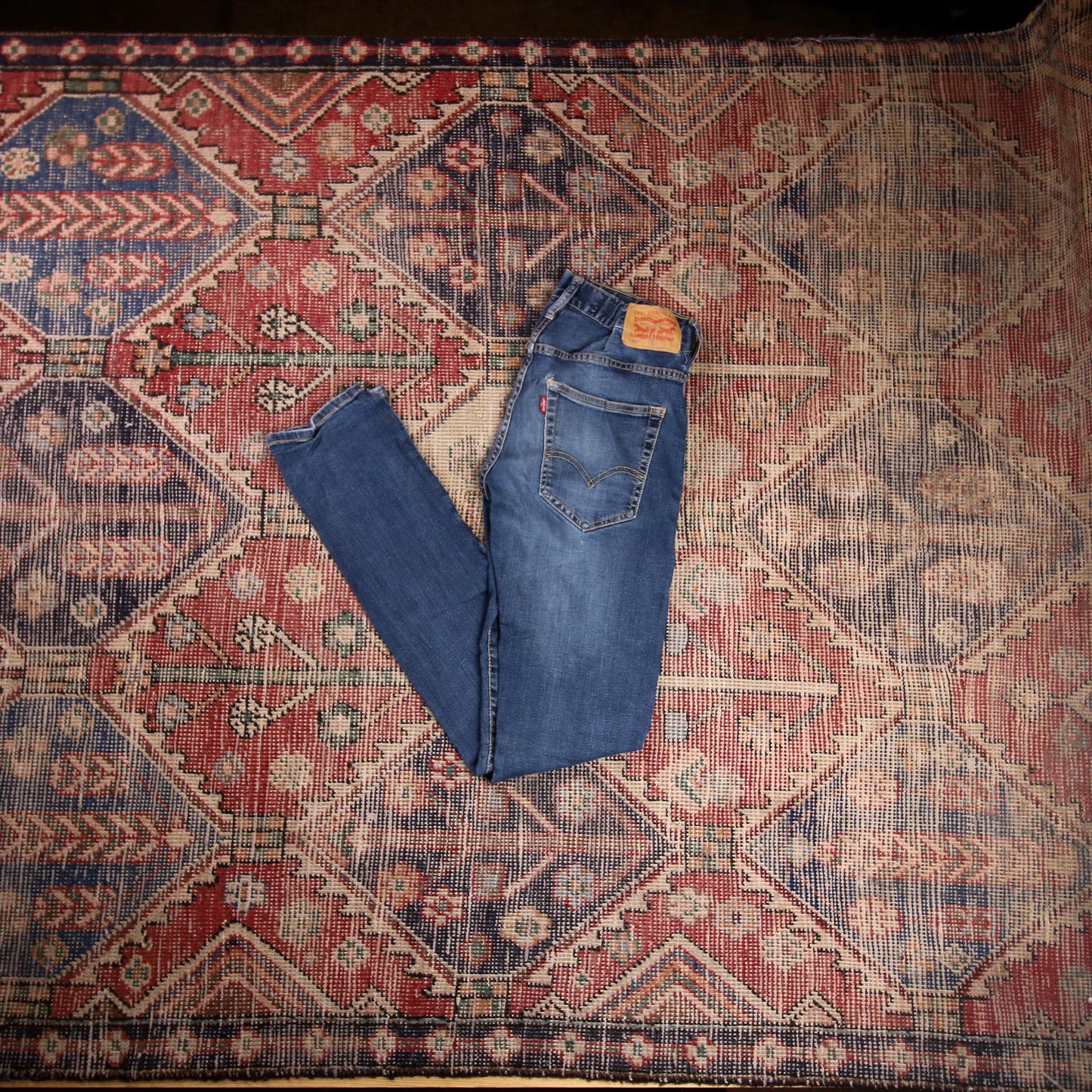 Levi's 520 W28 L31 Tapered Leg Slim Fit Blue Denim Jeans