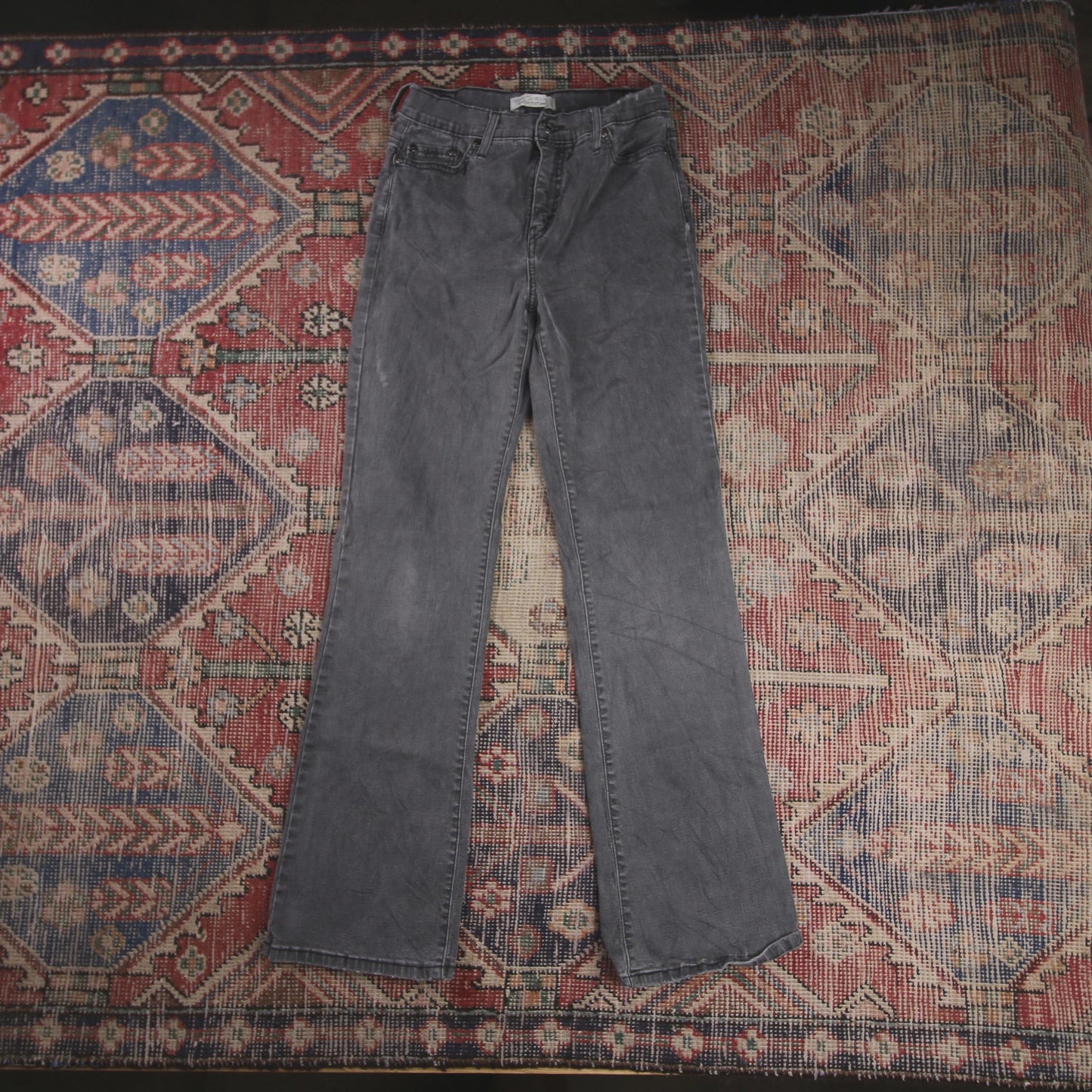 Levi's 512 W26 L30 Flared Black Denim Jeans