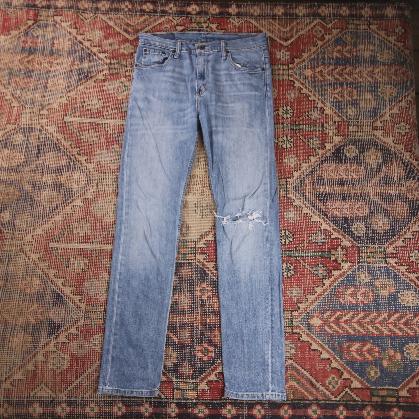 Levi's 508 W30 L30 Tapered Leg Regular Fit Classic Ripped Style Blue Denim Jeans