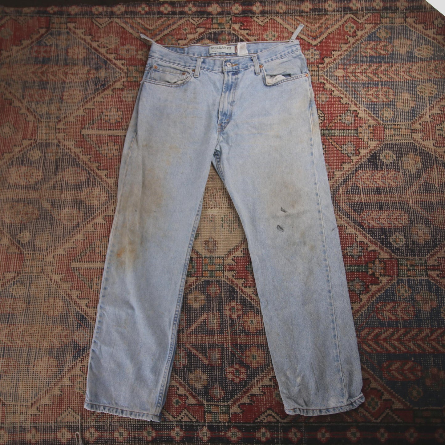 Levi's 505 W34 L28 Straight Leg Regular Fit Blue Denim Jeans