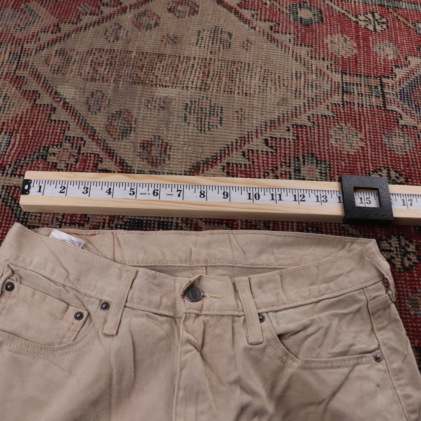 Levi's 541 W30 L27 Tapered Leg Beige Denim Jeans