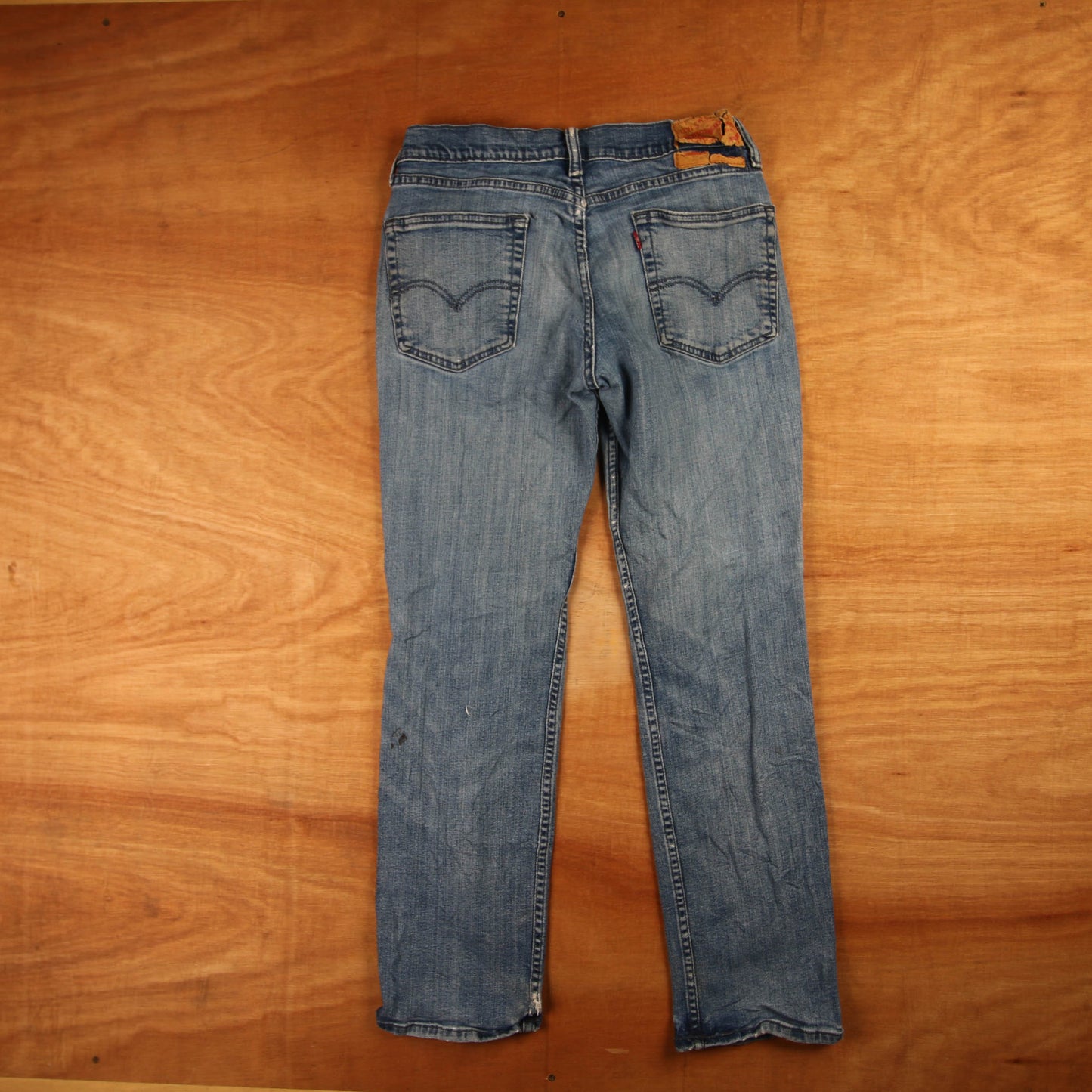 Levi's 505 Red Tab W30 L28 Straight Leg Regular Fit Blue Denim Jeans