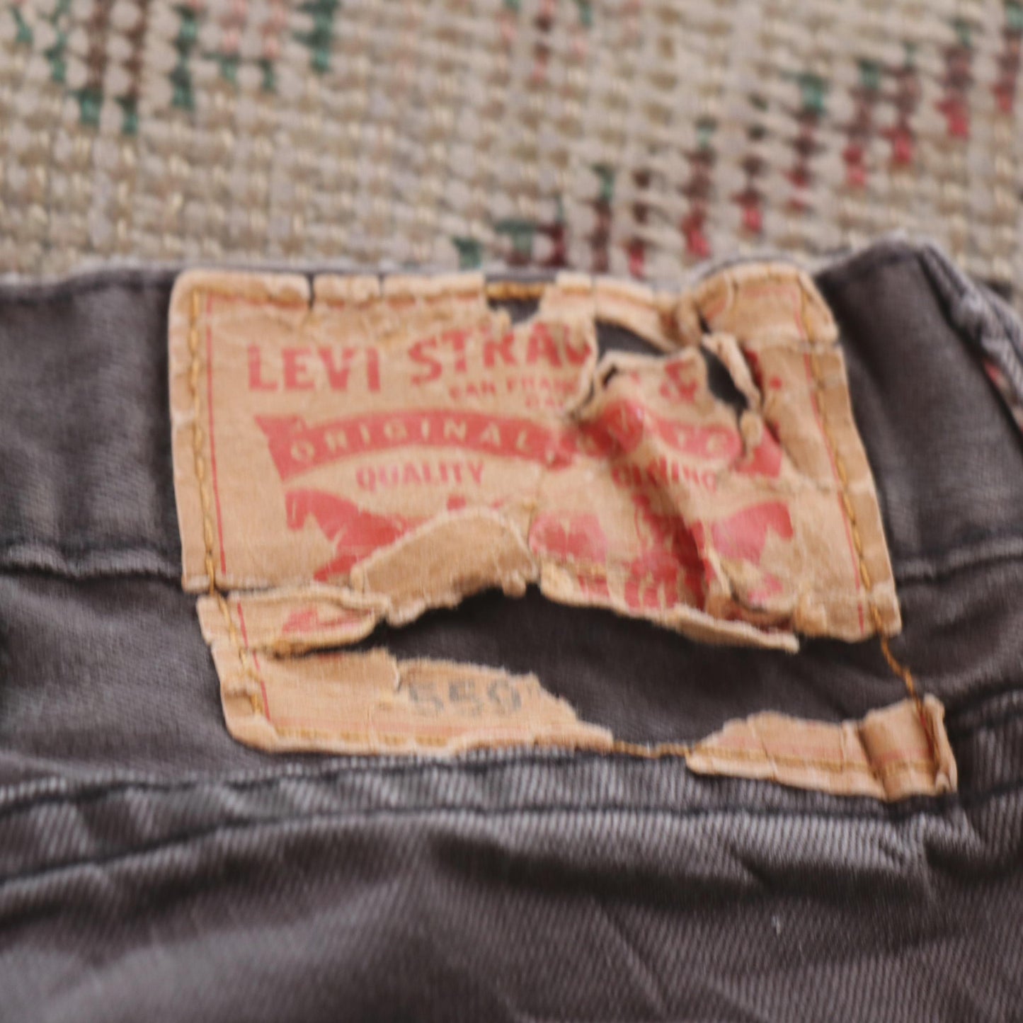Levi's Red Tab W40 L24 Straight Leg Grey Denim Jeans