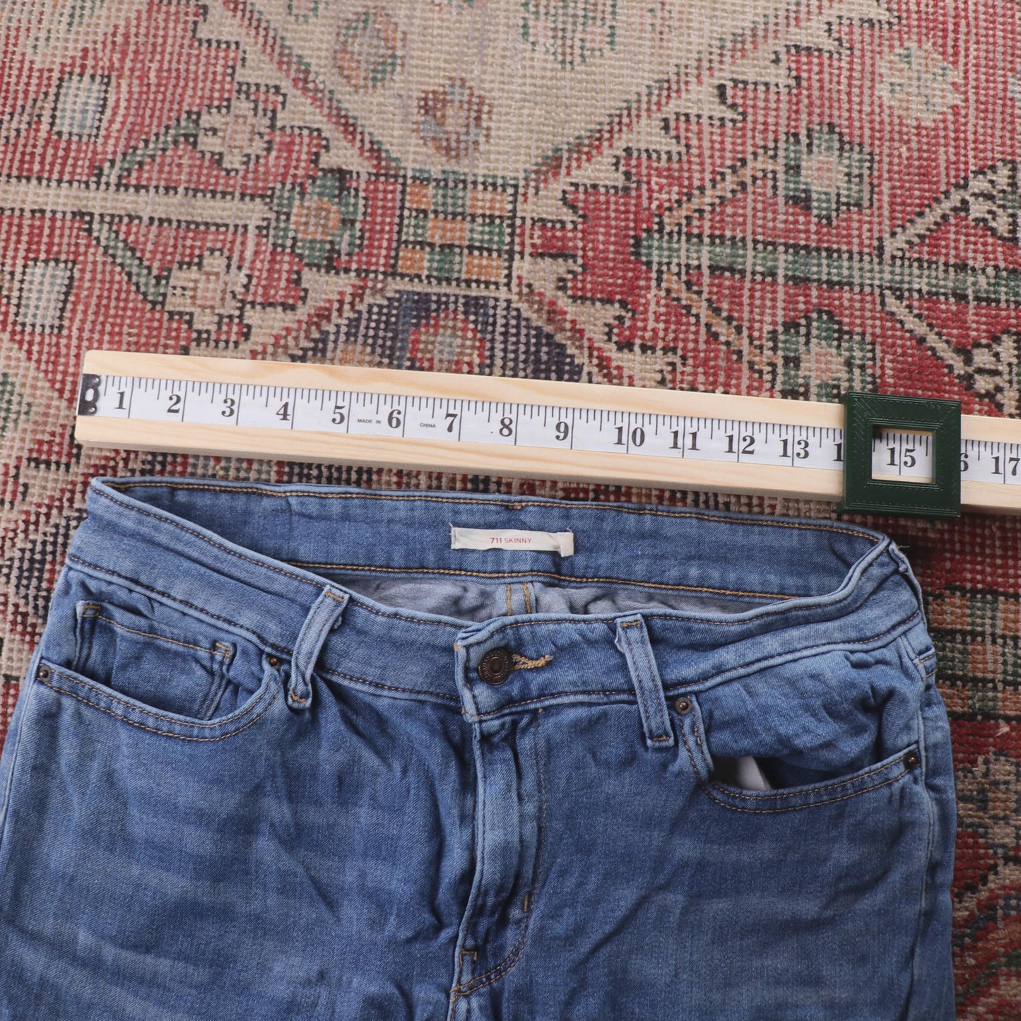 Levi's 711 Red Tab W30 L30 Skinny Blue Denim Jeans