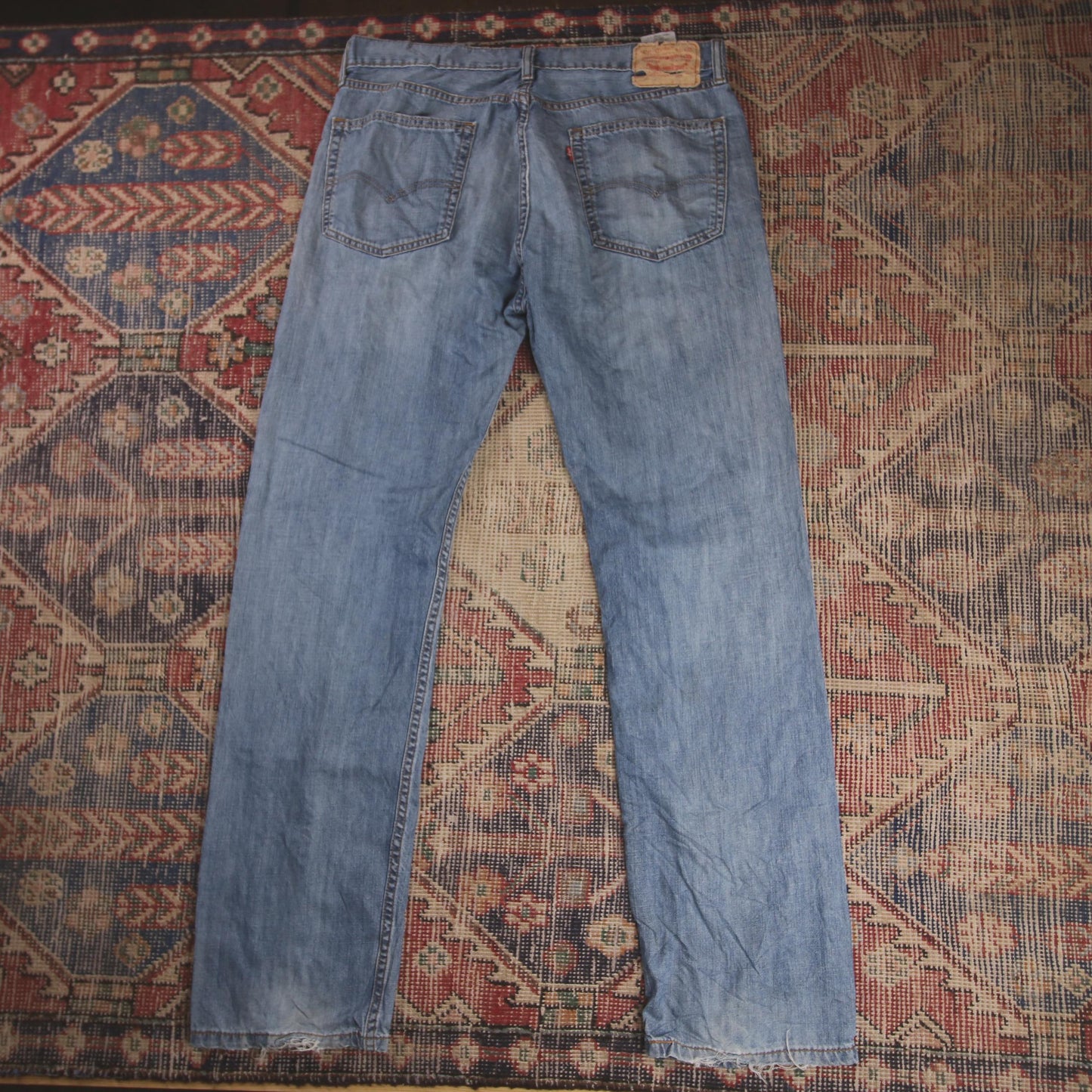 Levi's W36 L33 Straight Leg Blue Denim Jeans