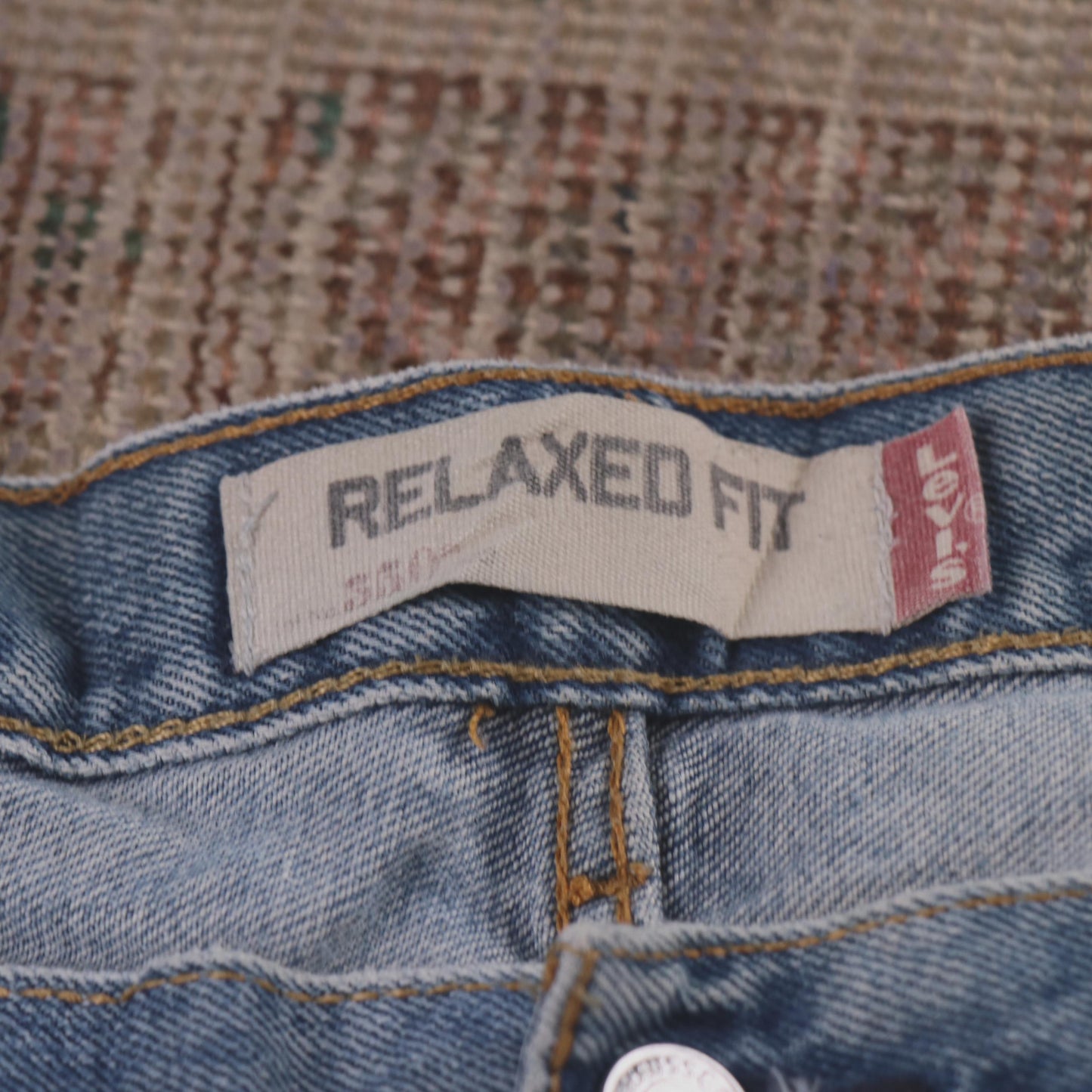 Levi's 550 Red Tab W38 L29 Tapered Leg Relaxed Fit Blue Denim Jeans