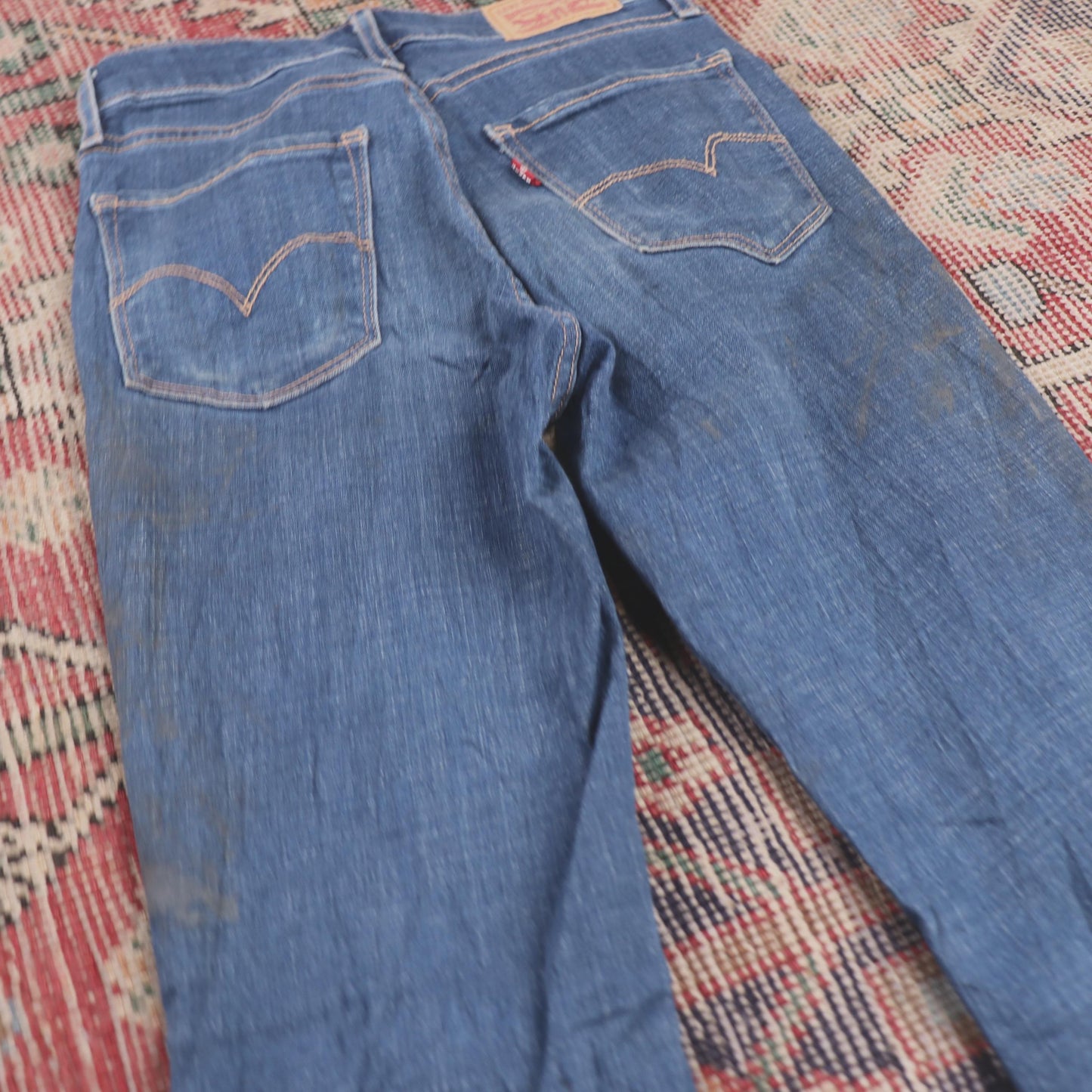 Levi's 725 W24 L28 Flared Blue Denim Jeans