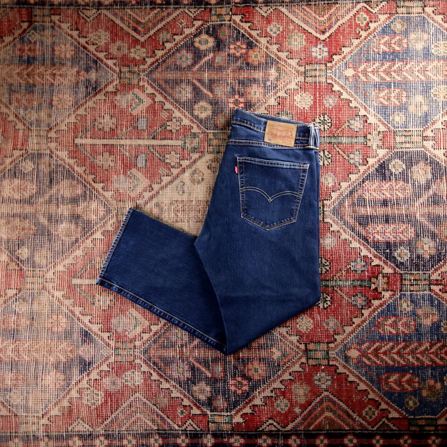 Levi's 505 Red Tab W32 L28 Straight Leg Regular Fit Blue Denim Jeans