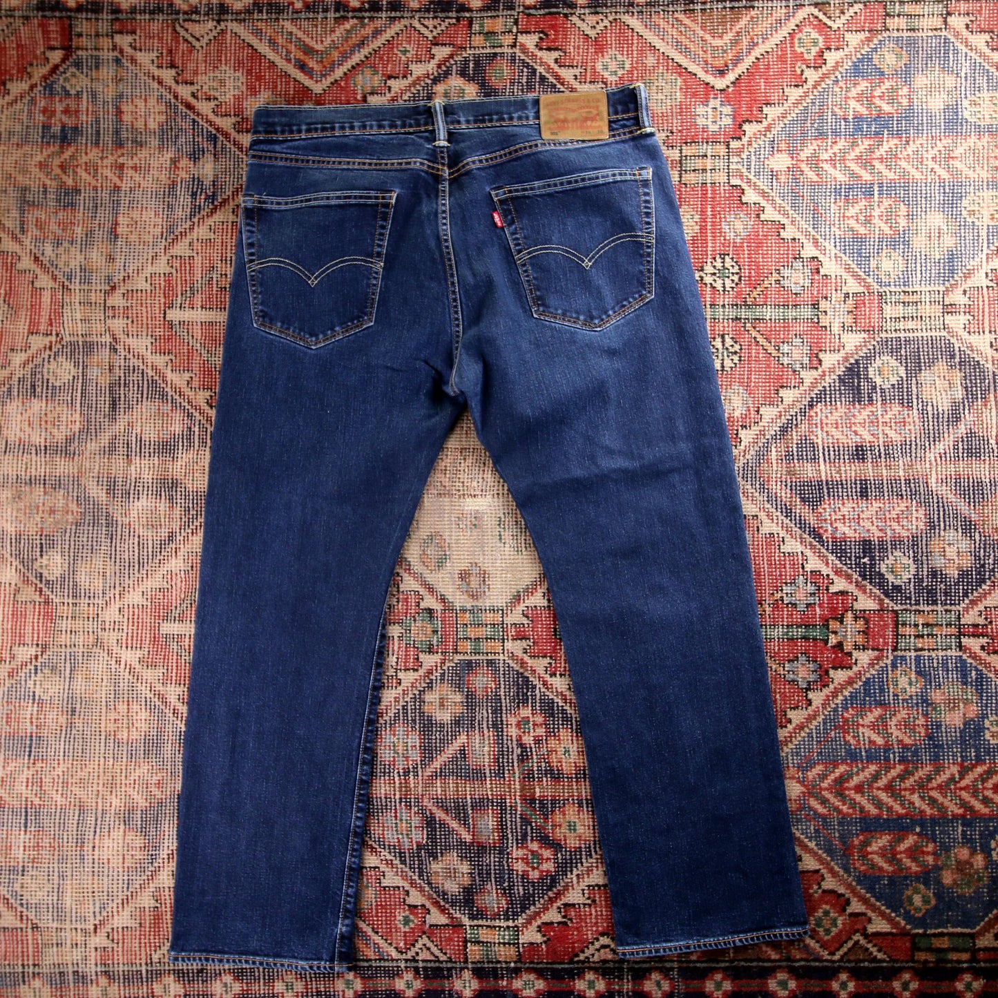 Levi's 505 Red Tab W32 L28 Straight Leg Regular Fit Blue Denim Jeans