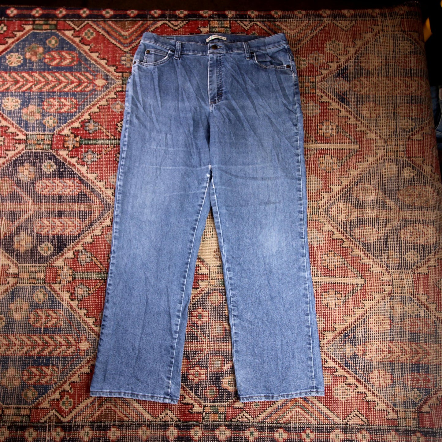 Lee W34 L28 Straight Leg Relaxed Fit Blue Denim Jeans