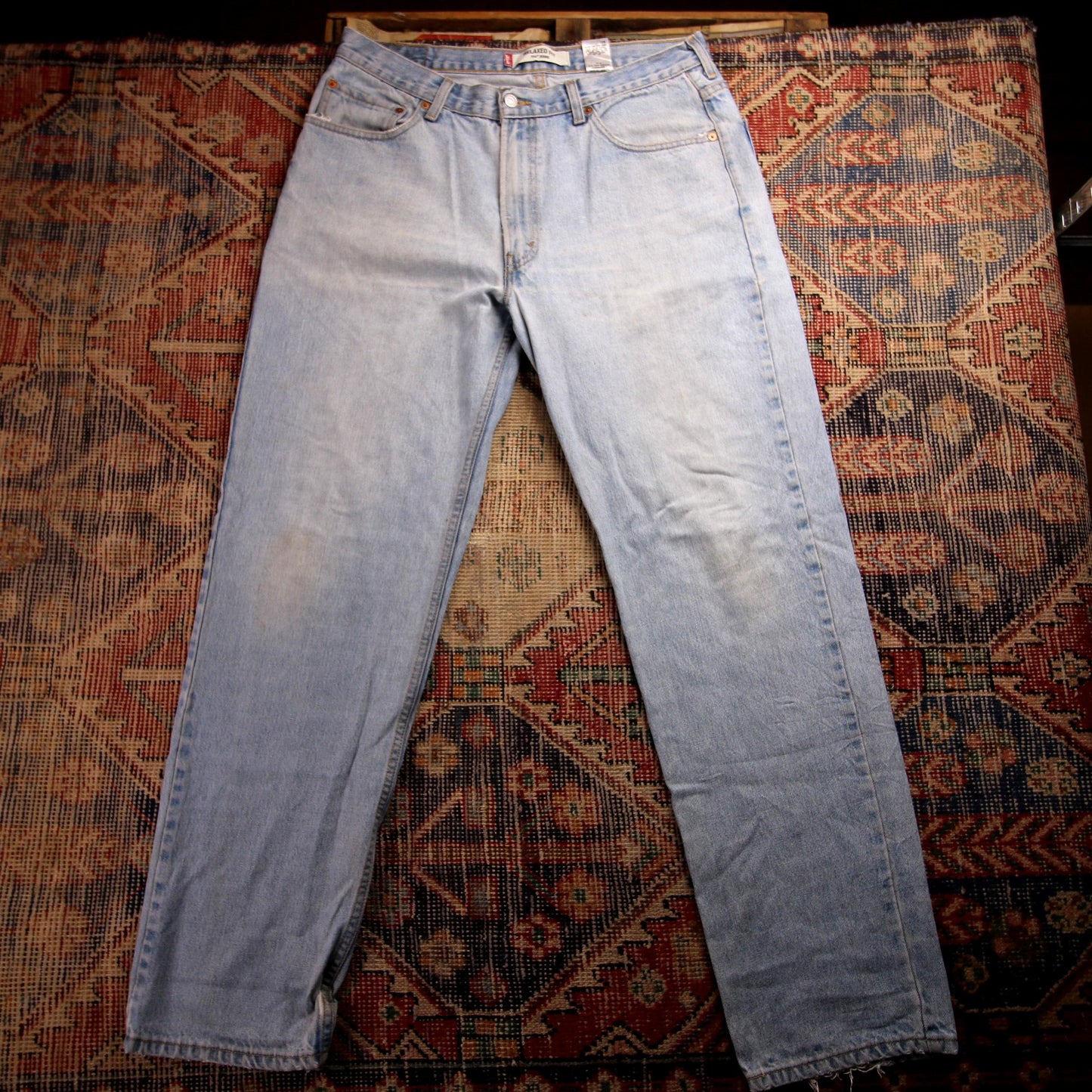 Levi's 550 W36 L33 Tapered Leg Relaxed Fit Blue Denim Jeans