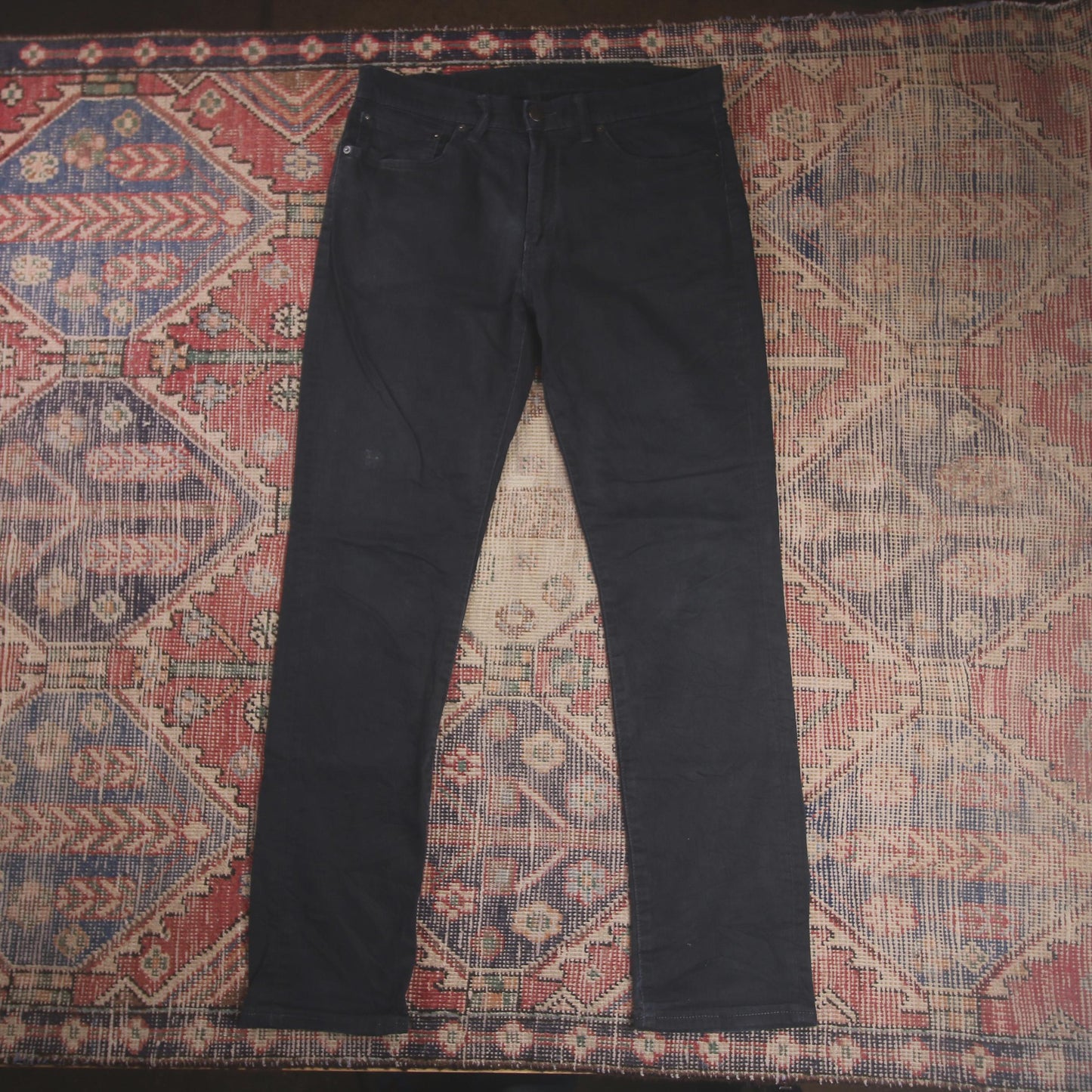 Levi's W36 L32 Straight Leg Relaxed Fit Black Denim Jeans