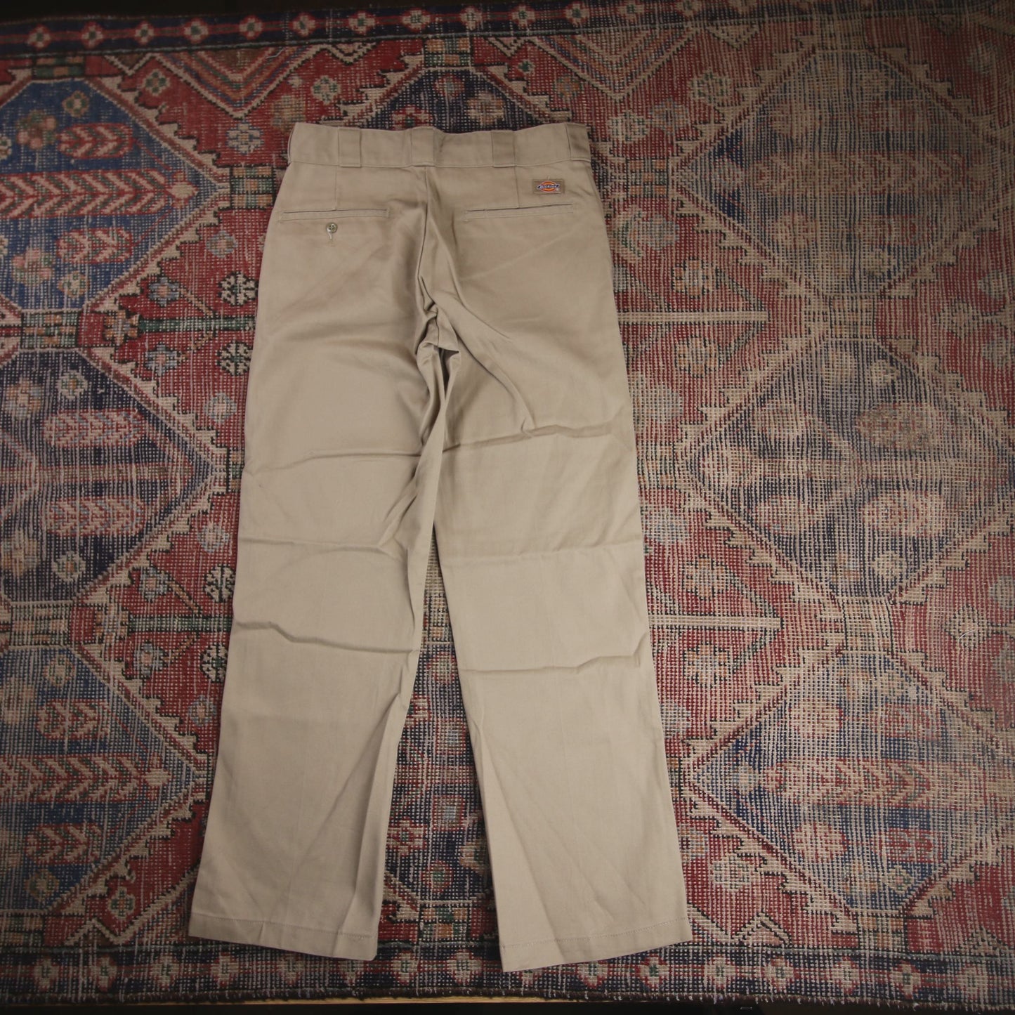 Dickies W28 L28 Straight Leg Beige Cotton Blend Trousers