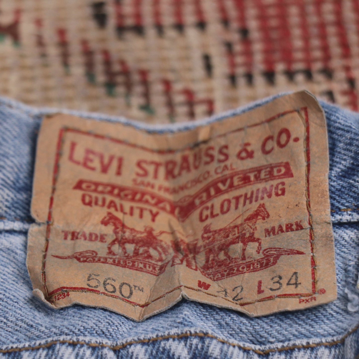 Levi's 560 W42 L33 Comfort Fit Blue Denim Jeans