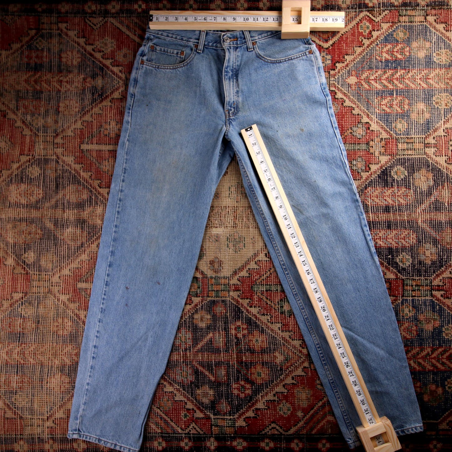 Levi's W30 L34 Relaxed Straight Leg Blue Denim Jeans