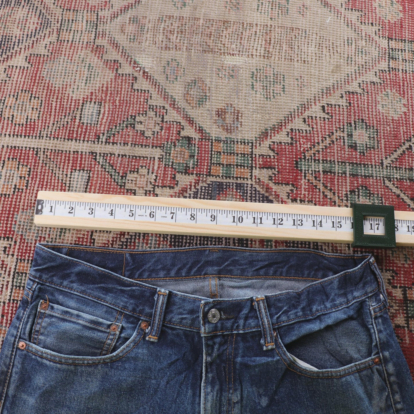 Levi's 505 Red Tab W34 L31 Straight Leg Regular Fit Blue Denim Jeans