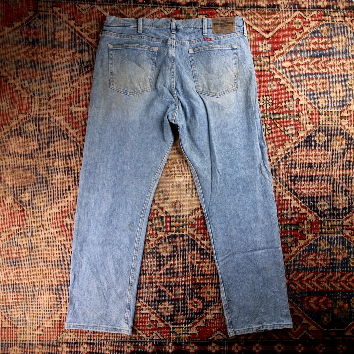 Wrangler W36 L30 Straight Blue Denim Jeans