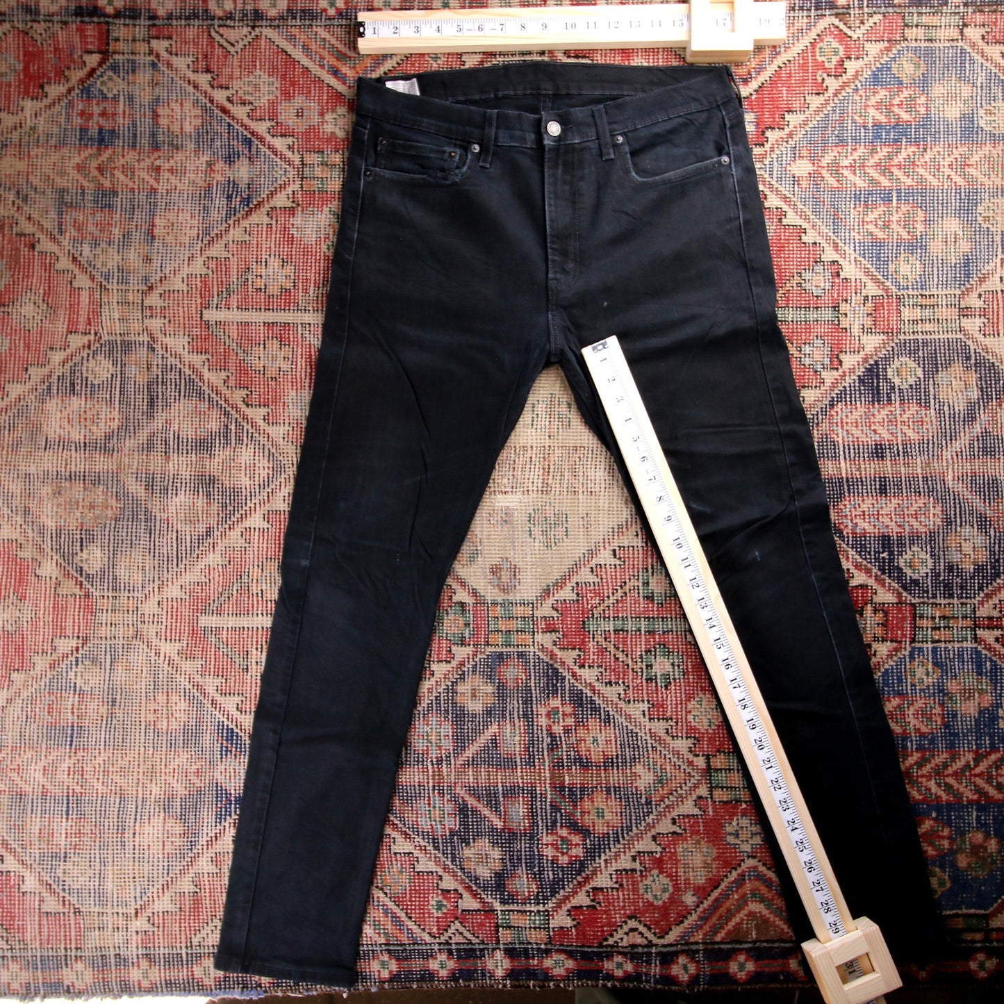 Levi's Red Tab W30 L31 Slim Straight Leg Jeans Black Denim Jeans
