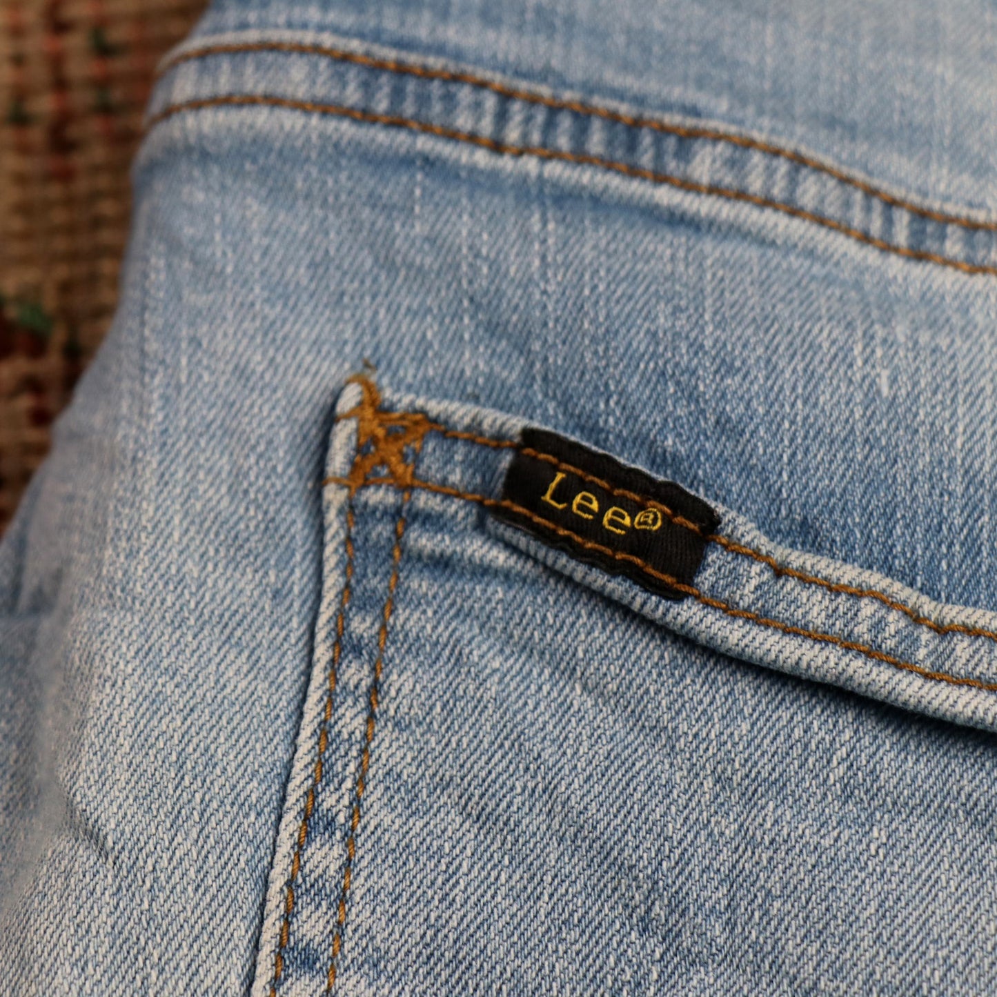 Lee W34 L28 Straight Leg Slim Fit Blue Denim Jeans