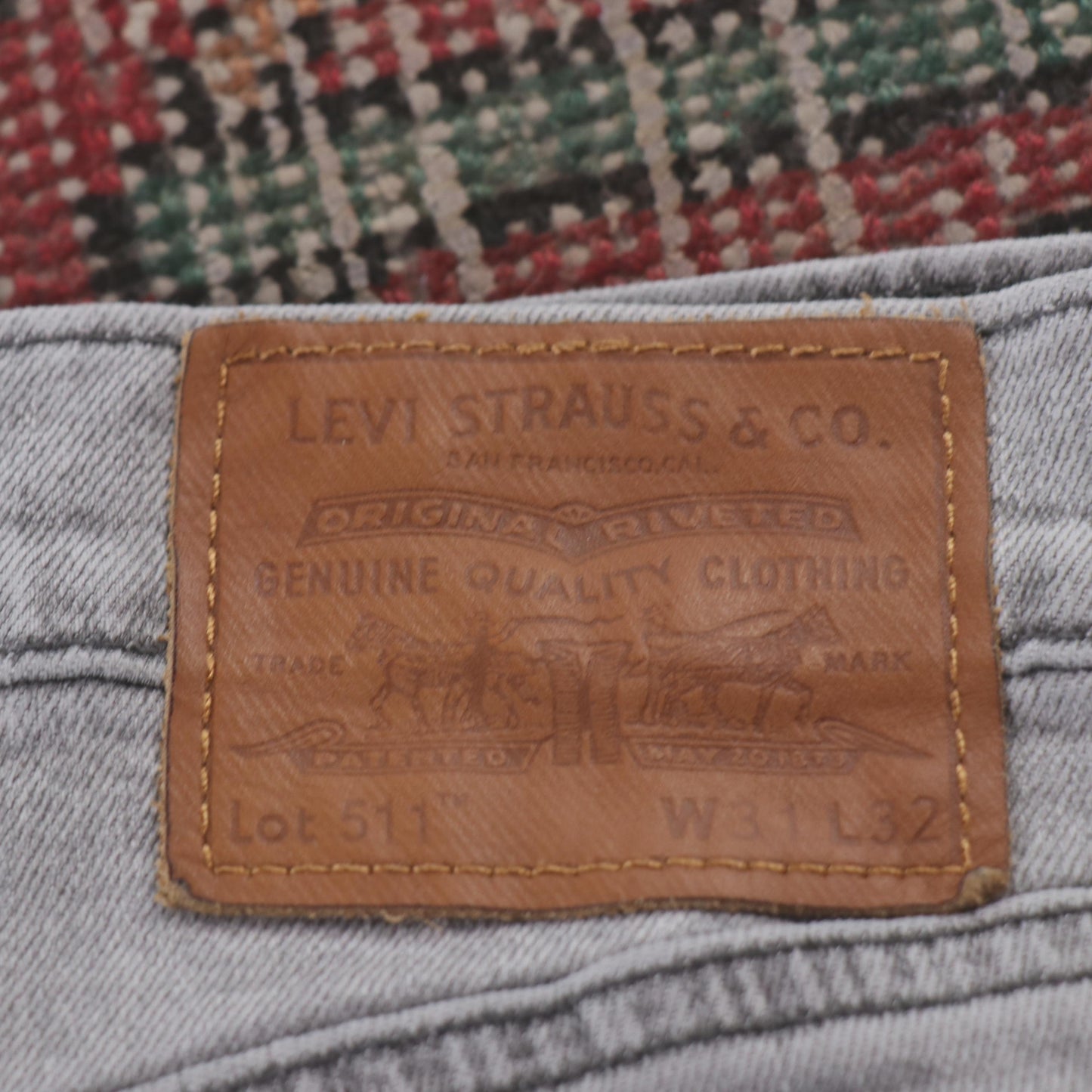 Levi's 511 Red Tab W30 L30 Slim Fit Grey Denim Jeans