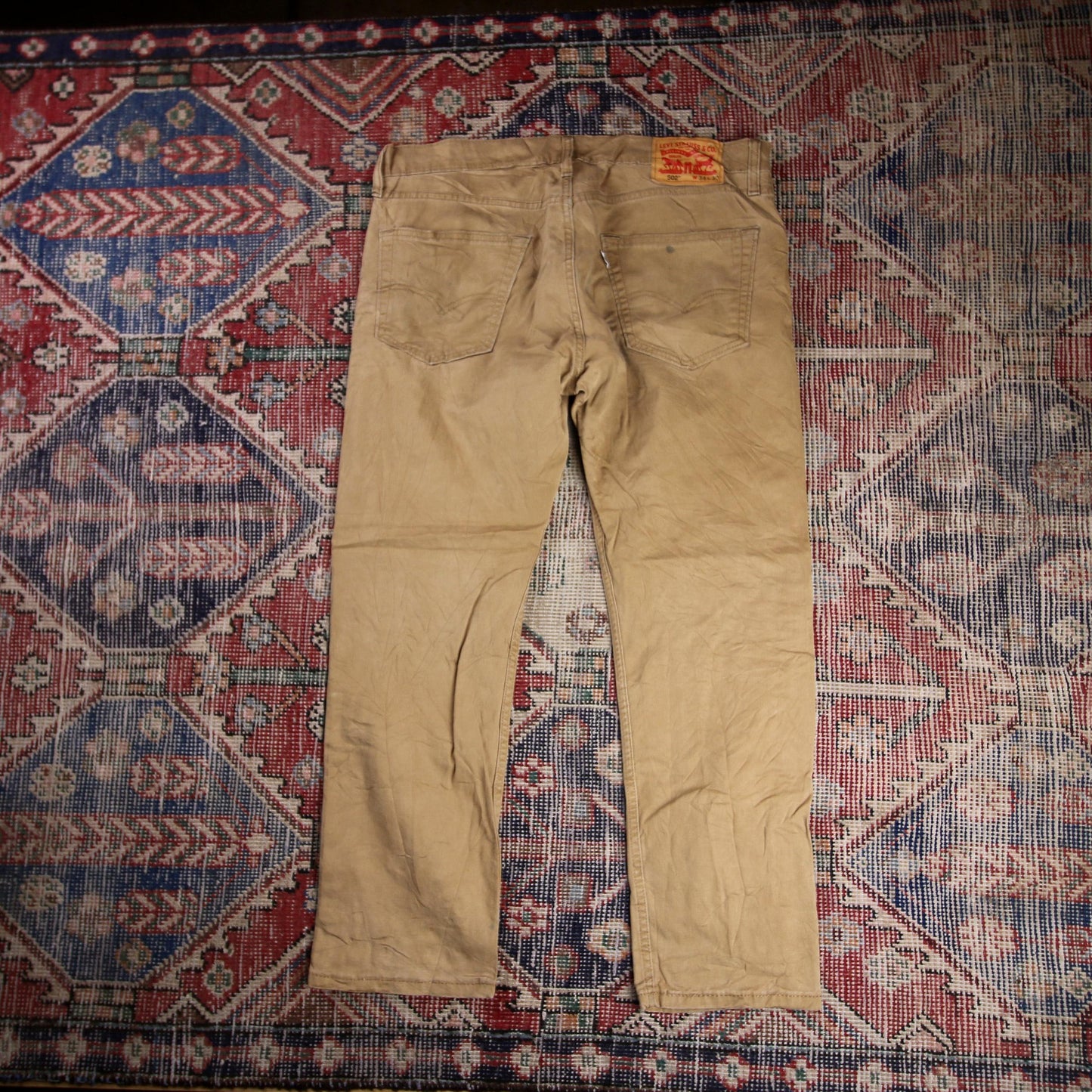 Levi's 502 W34 L26 Tapered Leg Regular Fit Brown Denim Jeans