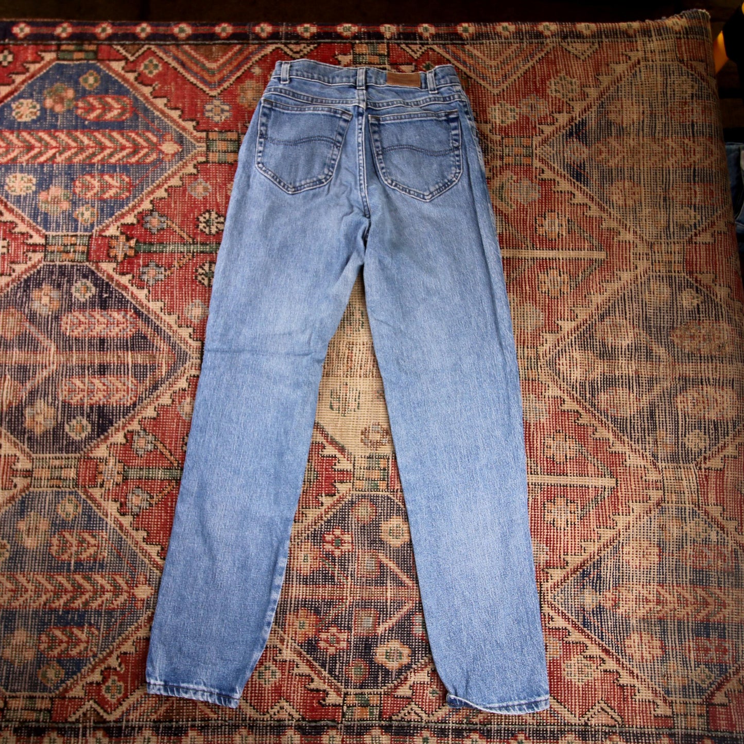 Lee W26 L30 Tapered Leg Loose Fit Blue Denim Jeans