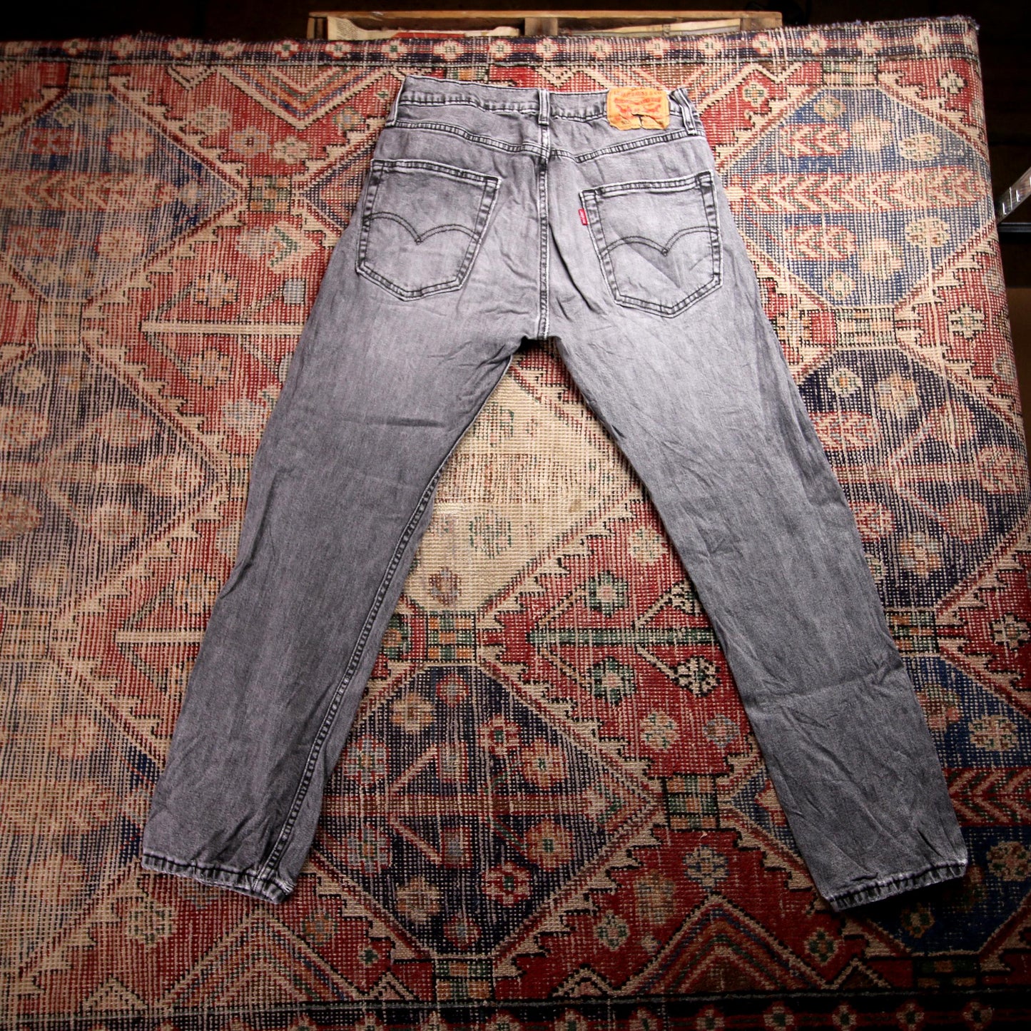 Levi's 502 W30 L28 Tapered Leg Regular Fit Grey Denim Jeans