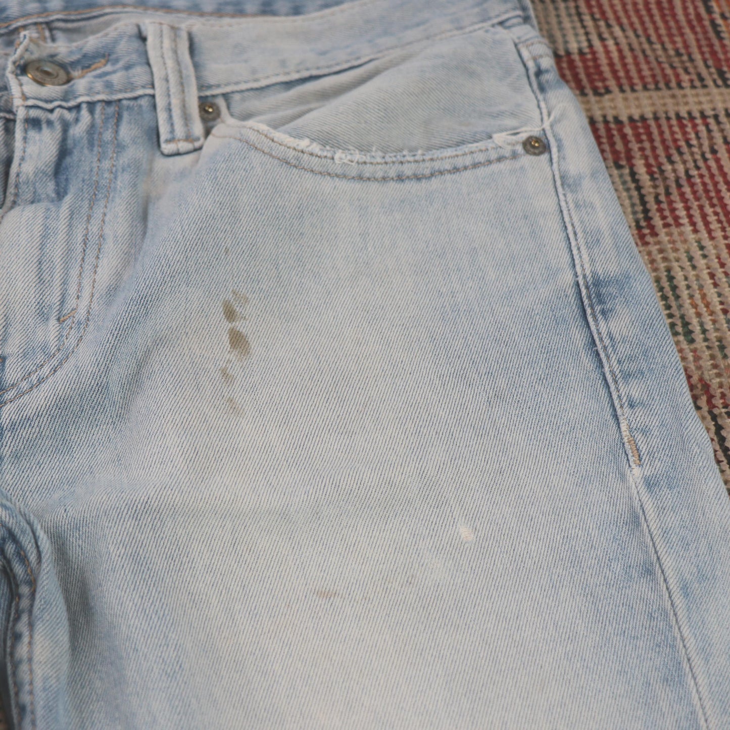 Levi's 511 W32 L29 Slim Fit Classic Ripped Style Blue Denim Jeans