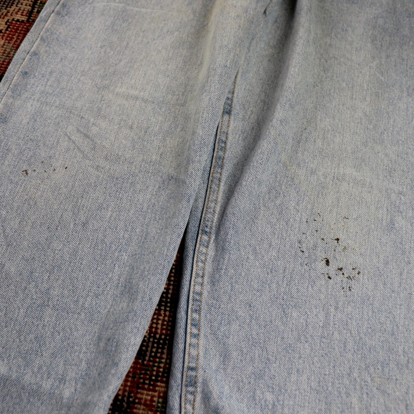 Lee W38 L30 Tapered Leg Loose Fit Blue Denim Jeans