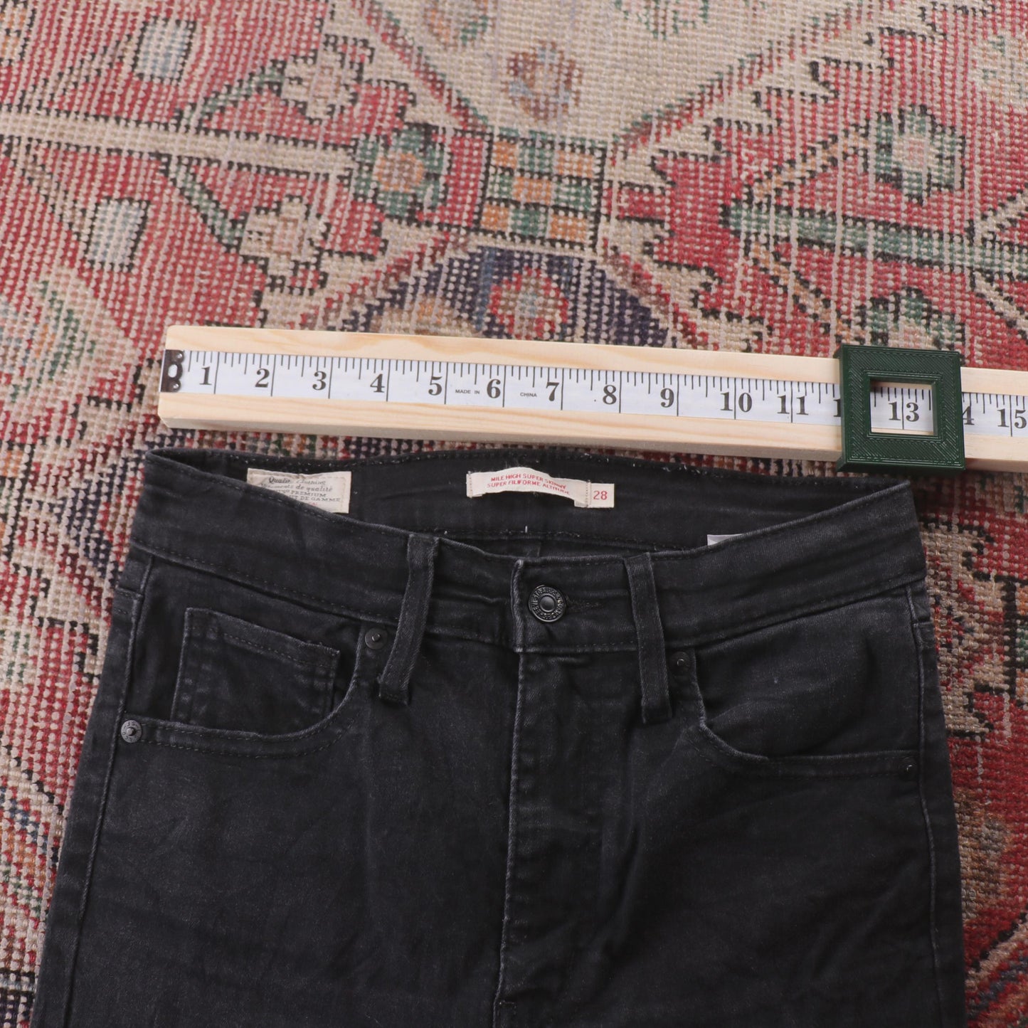 Levi's Black Tab W26 L28 Super Skinny Black Denim Jeans