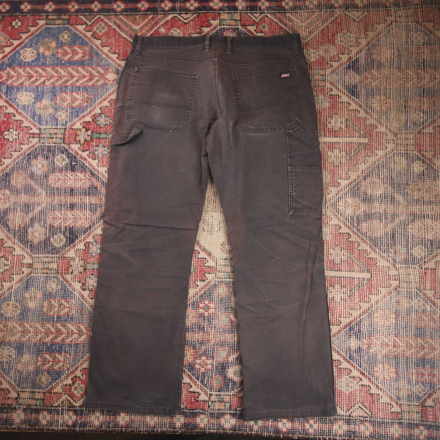 Dickies W30 L31 Straight Leg Slim Fit Black Cotton Blend Trousers