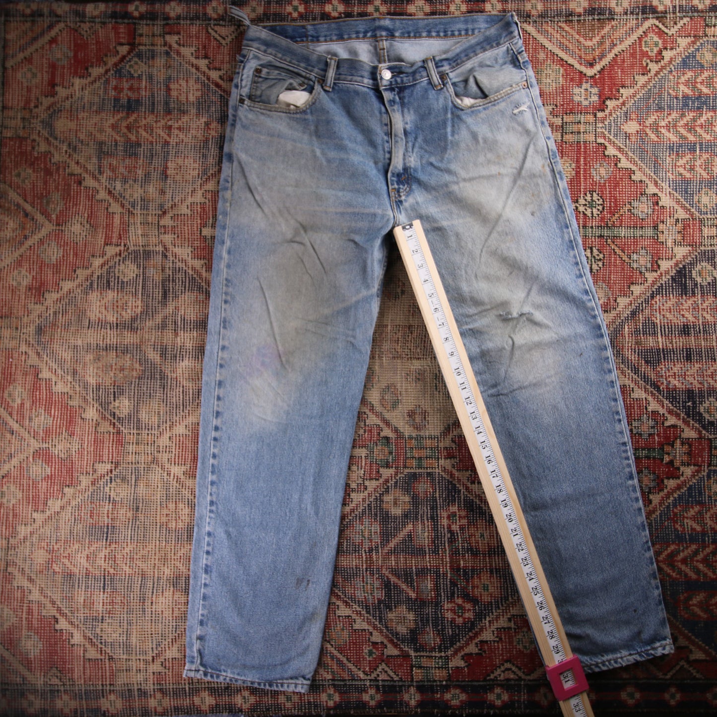Levi's 550 Red Tab W36 L31 Tapered Leg Relaxed Fit Blue Denim Jeans