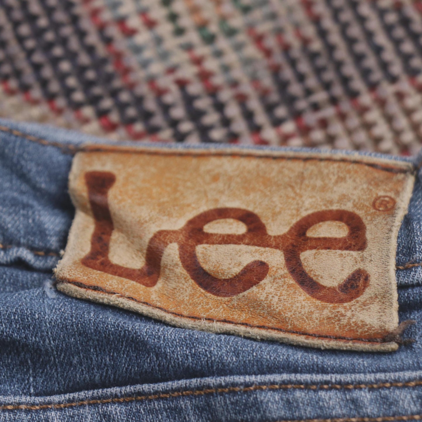 Lee W34 L28 Straight Leg Loose Fit Blue Denim Jeans
