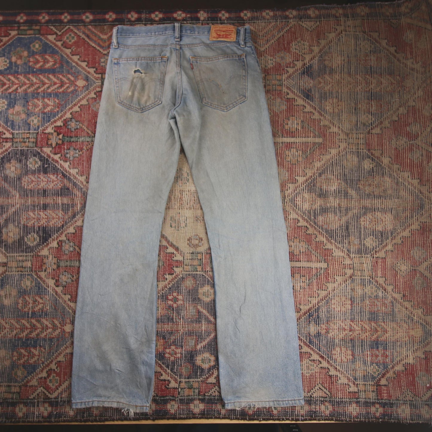 Levi's 505 W32 L32 Straight Leg Regular Fit Blue Denim Jeans