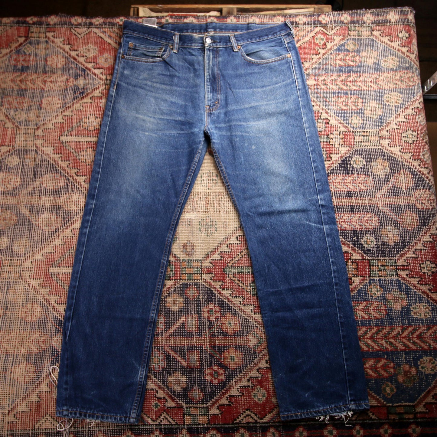 Levi's 505 W40 L30 Straight Leg Regular Fit Blue Denim Jeans