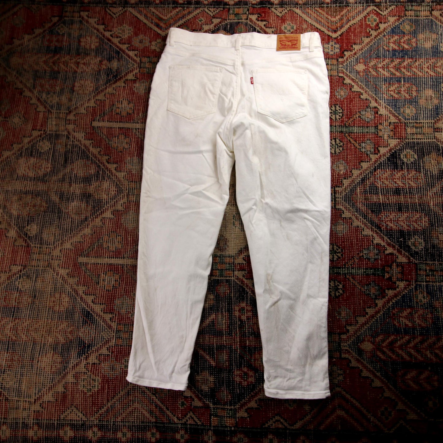 Levi's W34 L25 Slim Fit White Denim Jeans