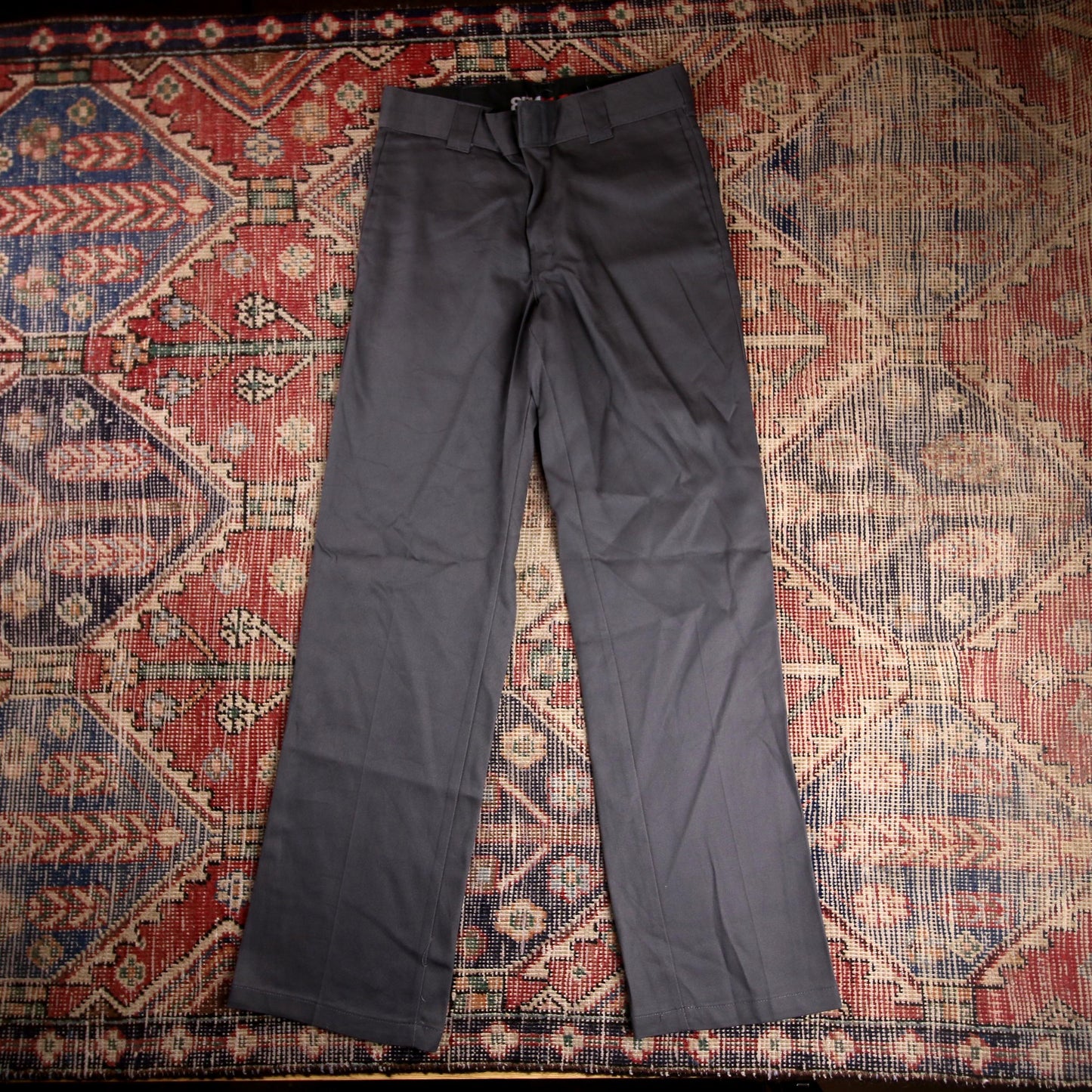 Dickies 874 W26 L31 Straight Leg Grey Cotton Blend Trousers