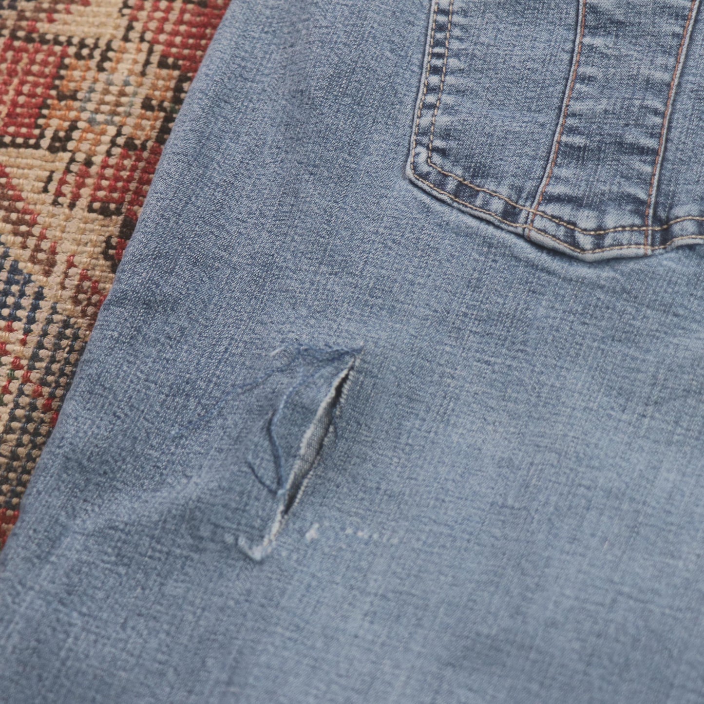 Lee W38 L30 Straight Leg Slim Fit Blue Denim Jeans