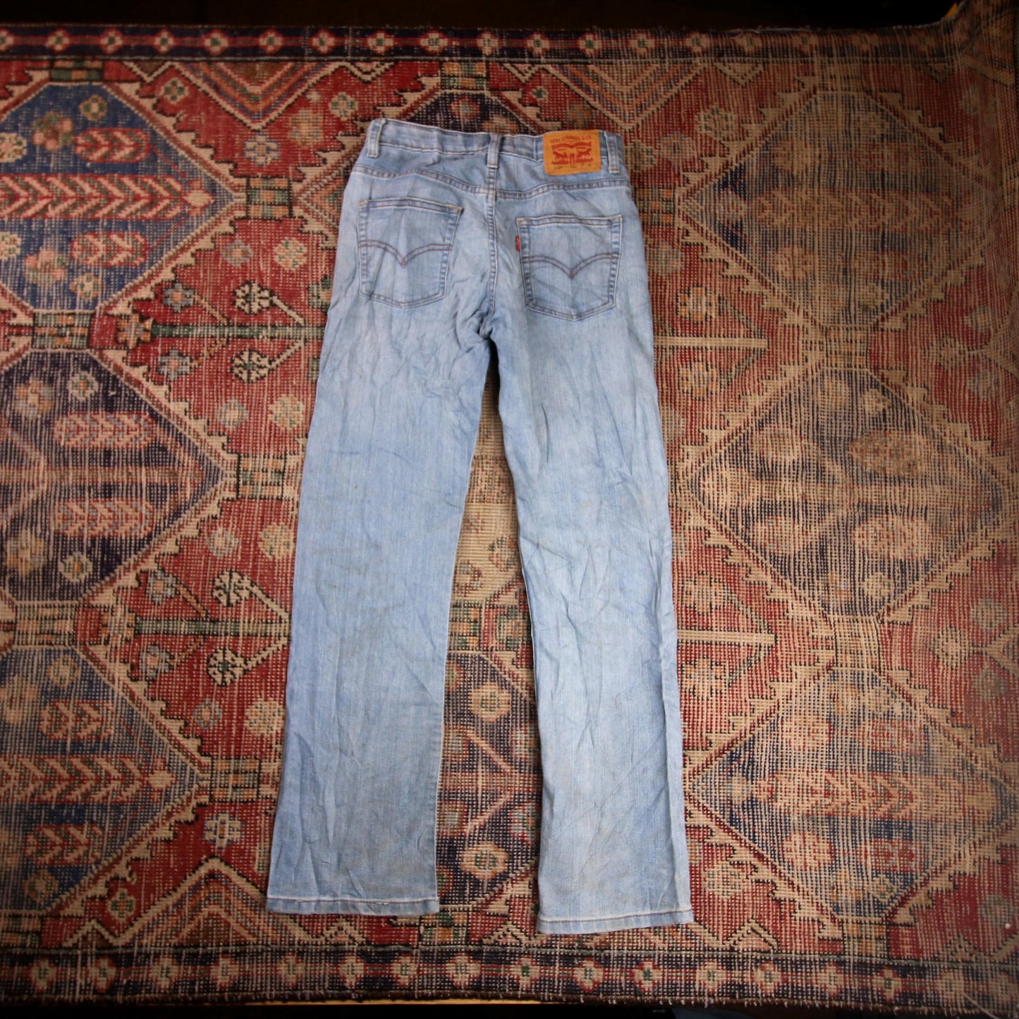 Levi's 514 W26 L28 Straight Leg Blue Denim Jeans