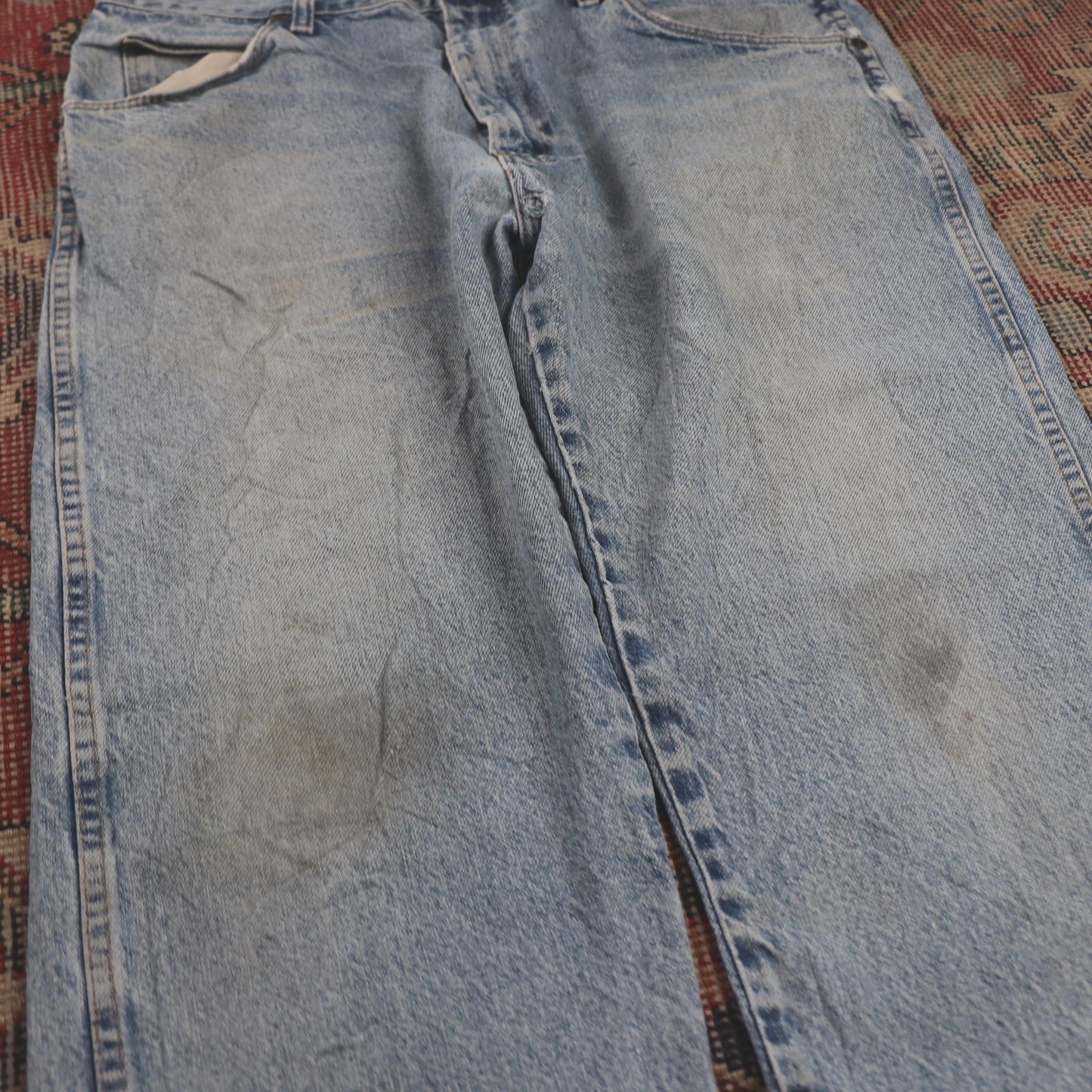 Wrangler W36 L28 Straight Leg Blue Denim Jeans