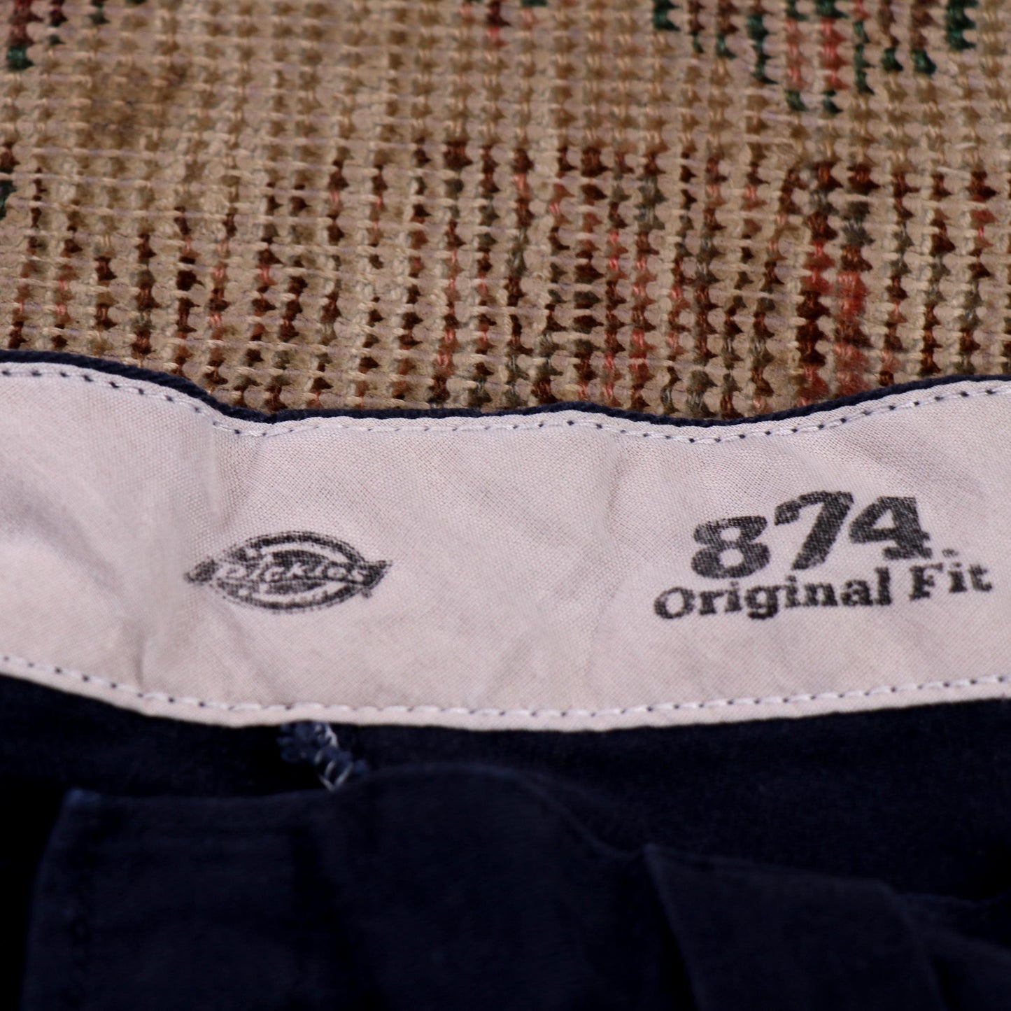 Dickies W46 L30 Straight Leg Blue Cotton Blend Trousers