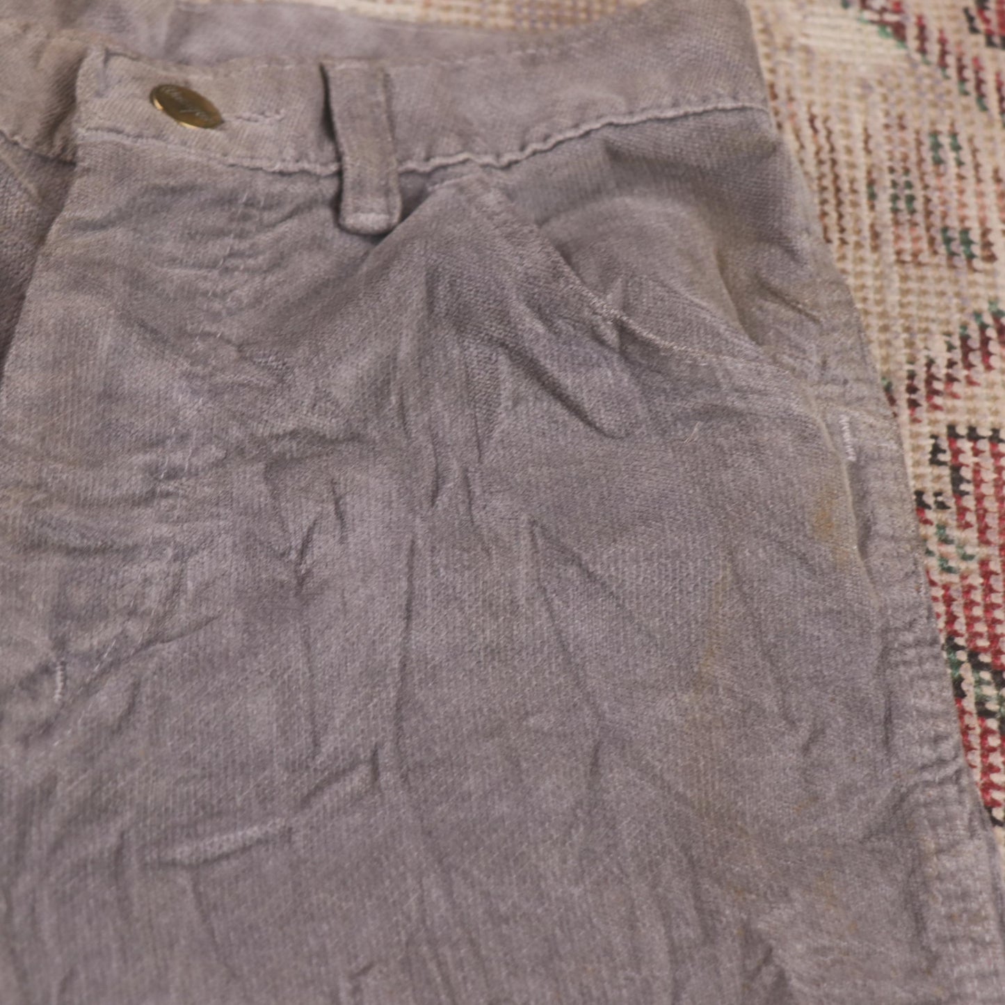 Wrangler W26 L33 Straight Leg Relaxed Fit Grey Cotton Blend Trousers