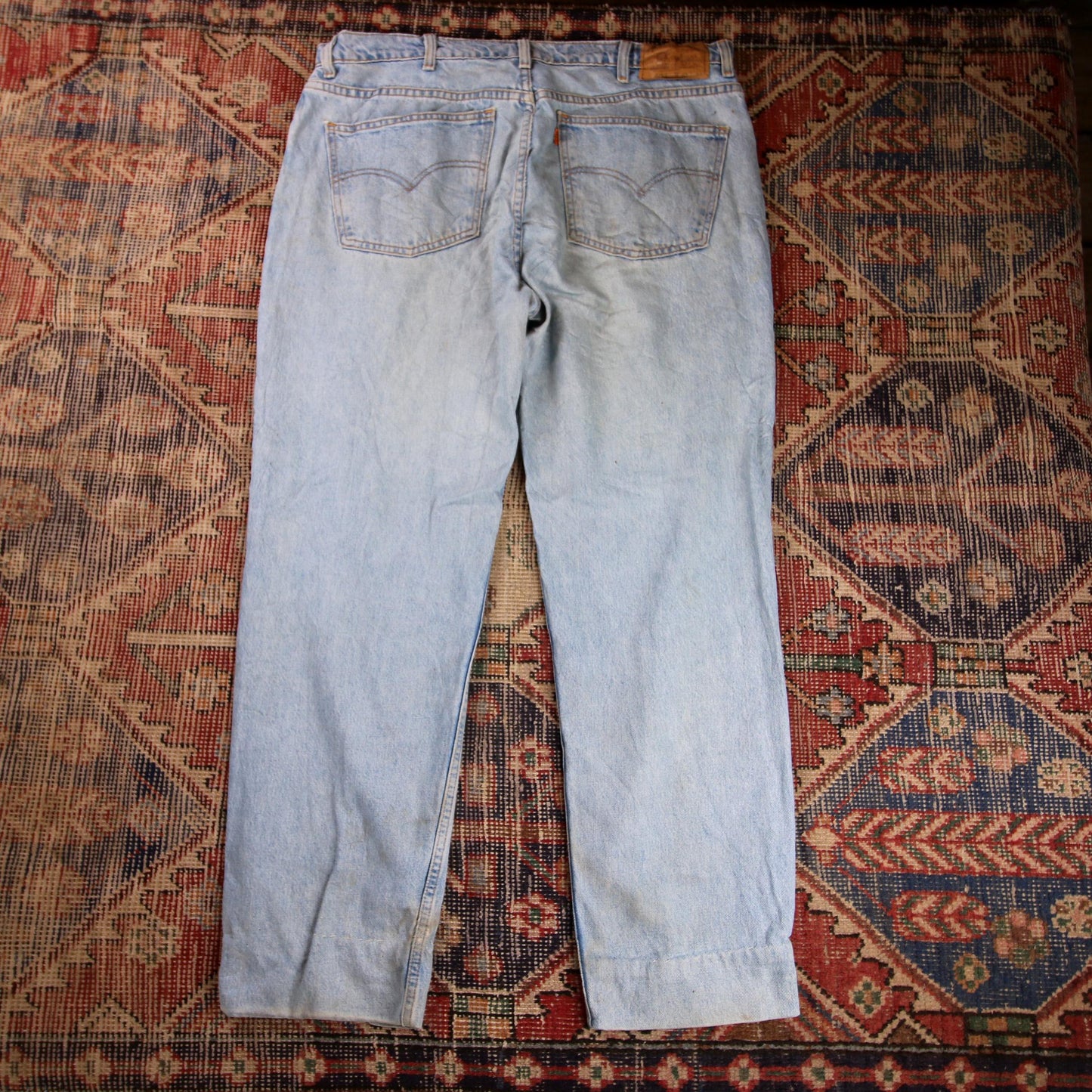 Levi's 604 Orange Tab W38 L31 Loose Fit Blue Denim Jeans