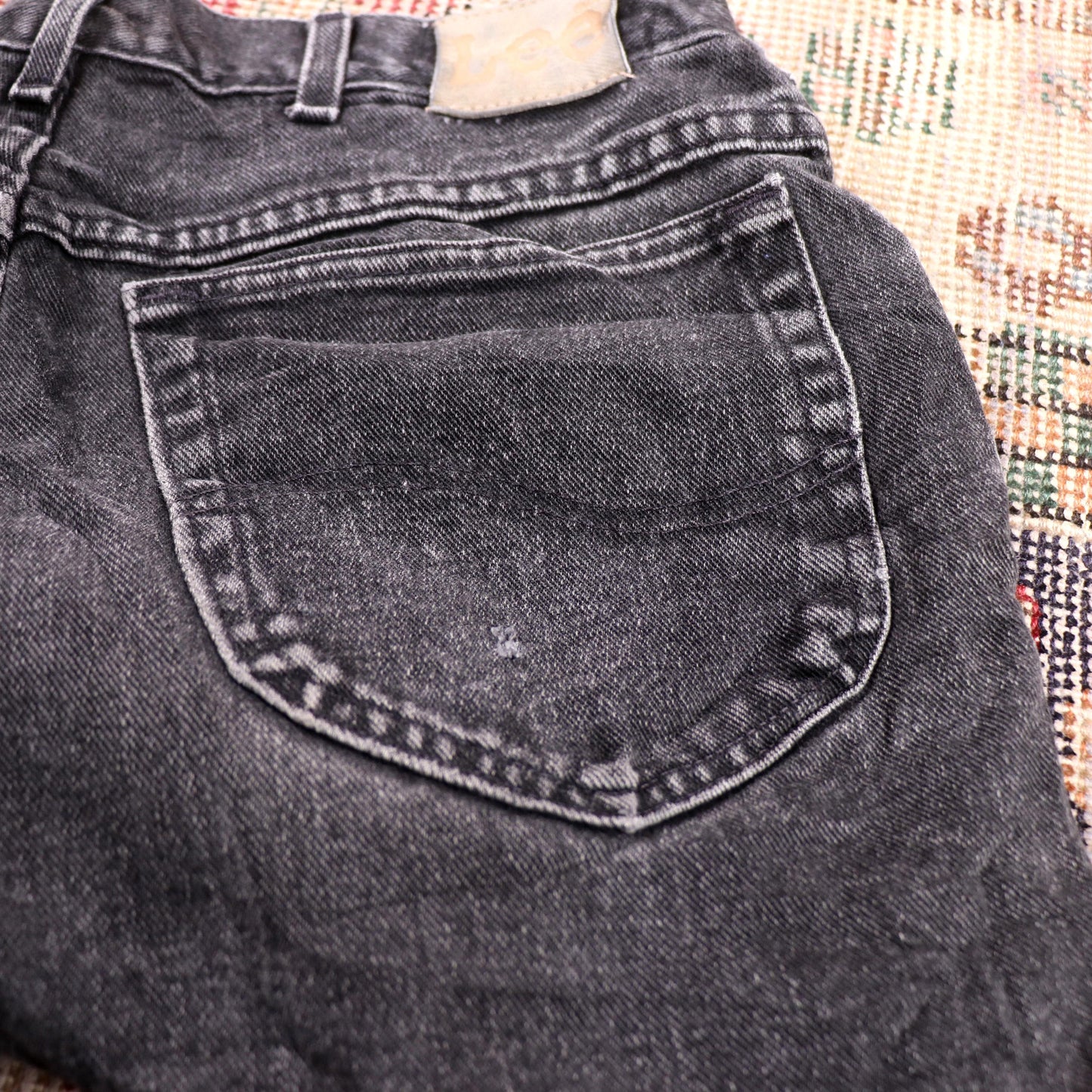 Lee W34 L30 Straight Leg Regular Fit Black Denim Jeans