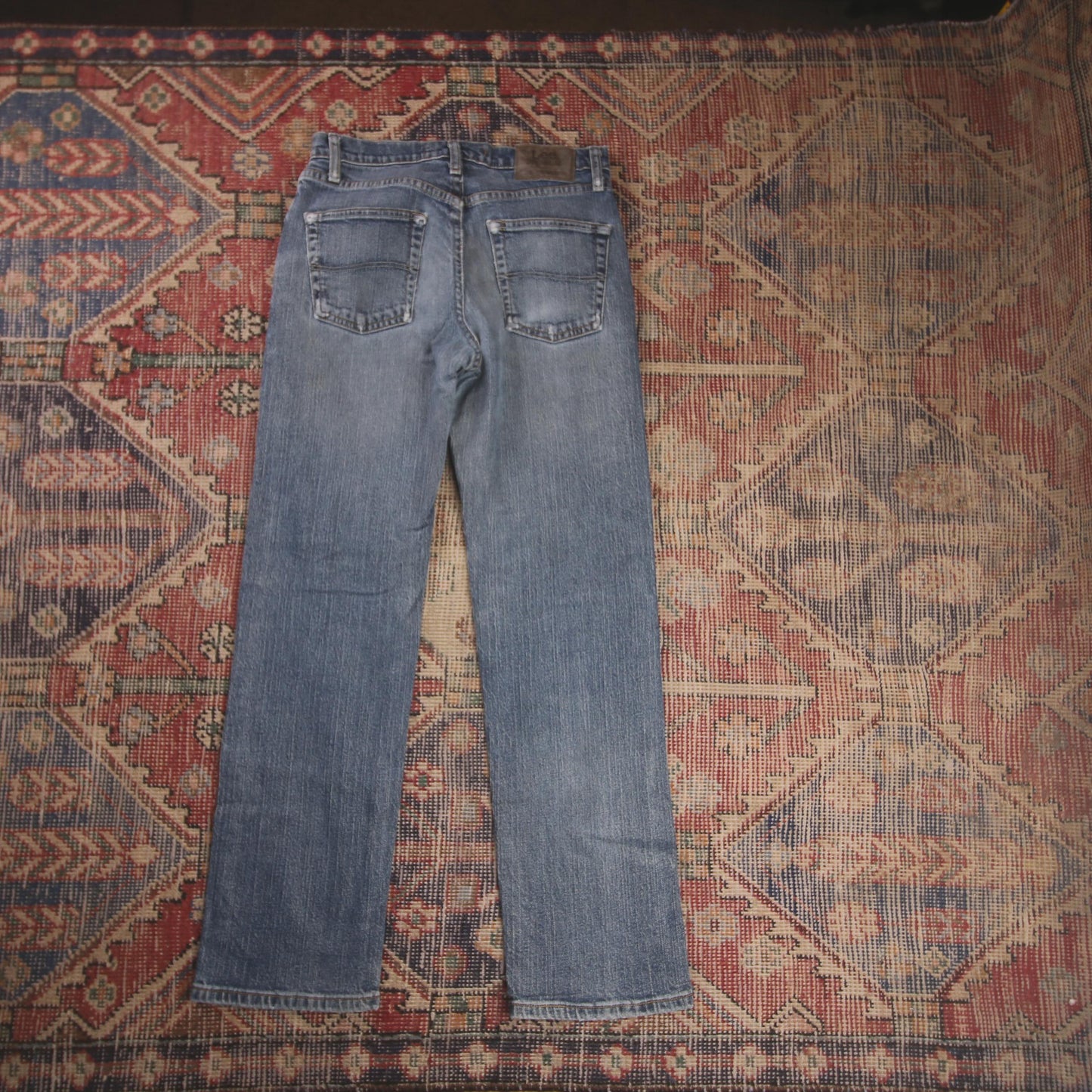 Lee W34 L29 Straight Leg Regular Fit Blue Denim Jeans
