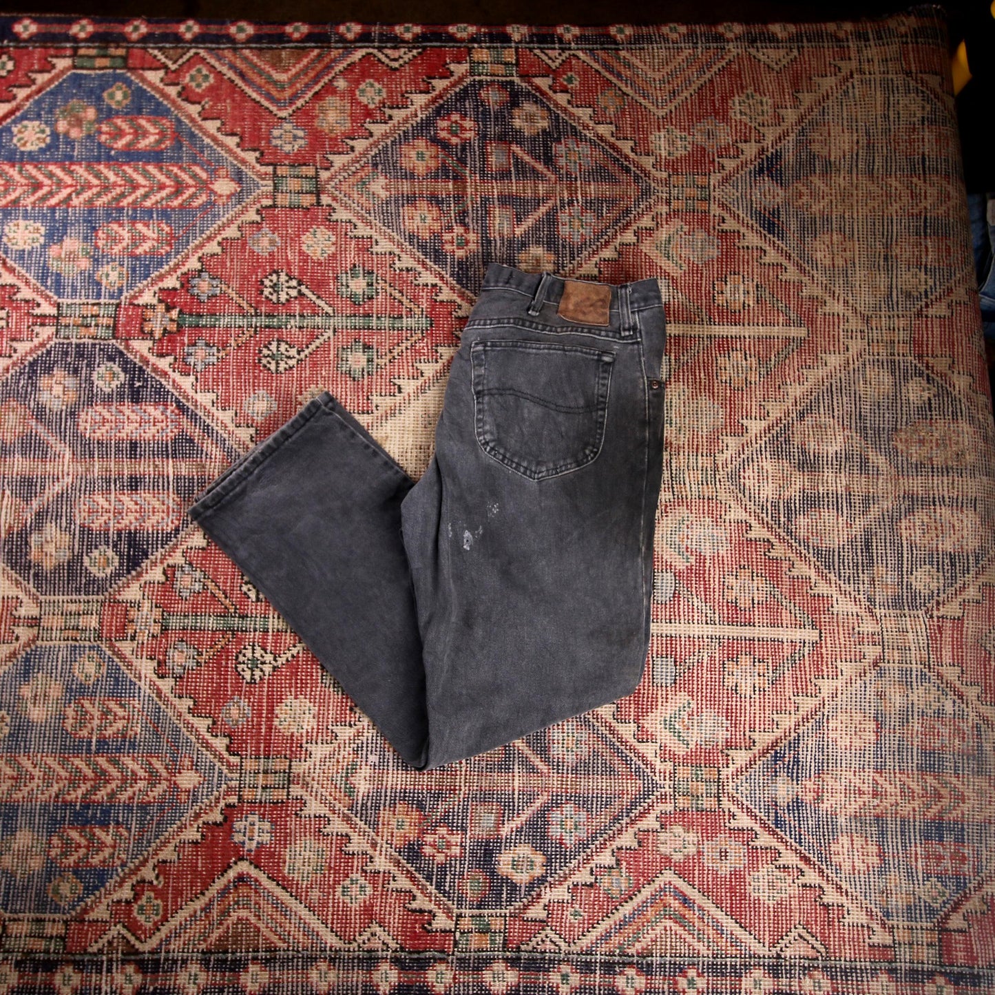Lee W34 L30 Straight Leg Relaxed Fit Blue Denim Jeans